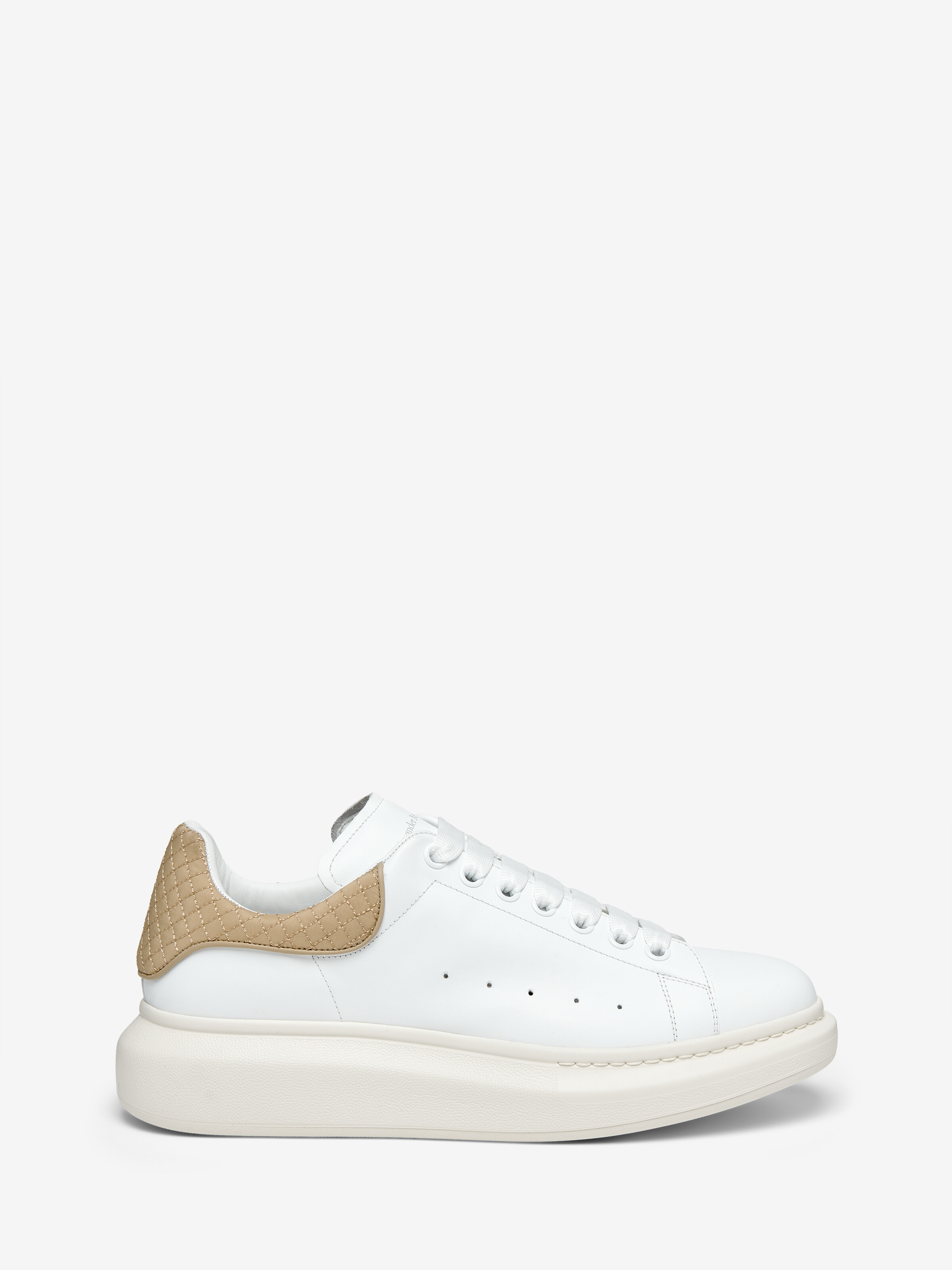 Sneakers Oversize pour Homme en Blanc/Beige in Cuir de veau | Alexander McQueen - image 1