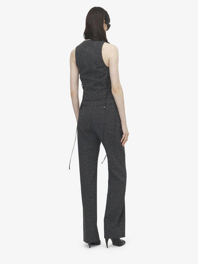 Pantalon à fines rayures mouchetées | Alexander McQueen - image 4