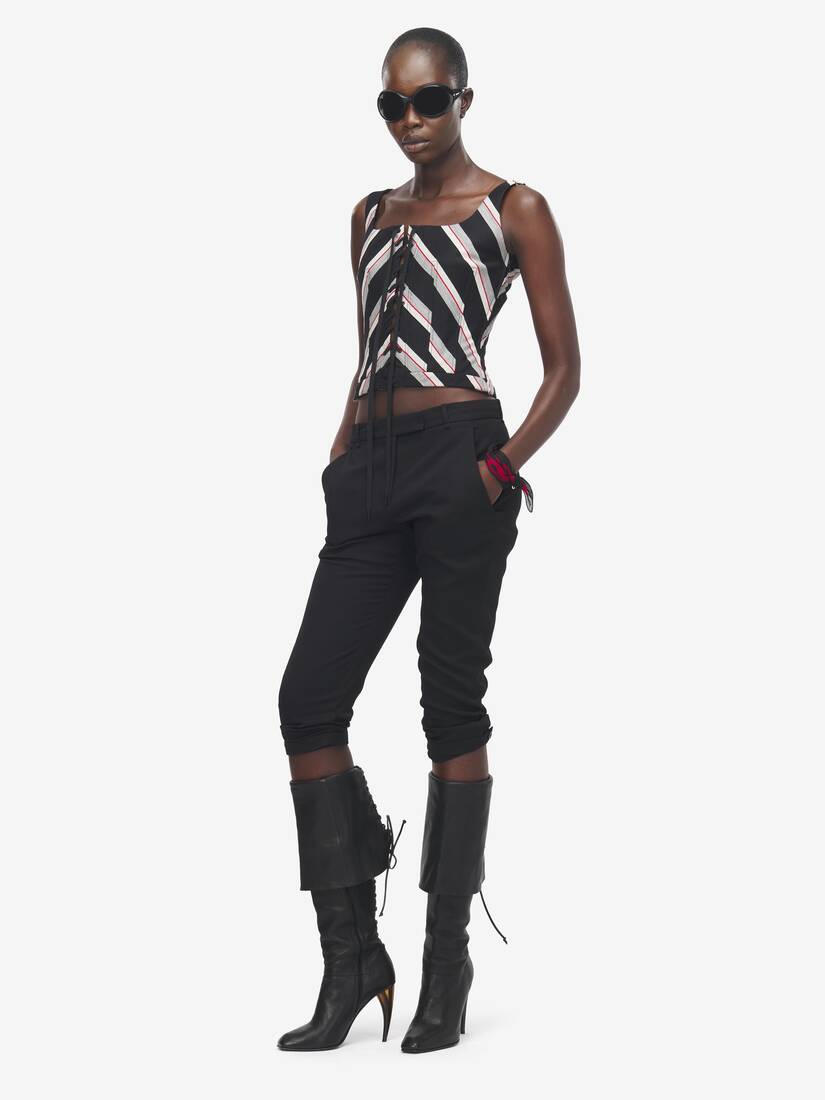 Chevron Stripe Corset Top | Alexander McQueen - image 3