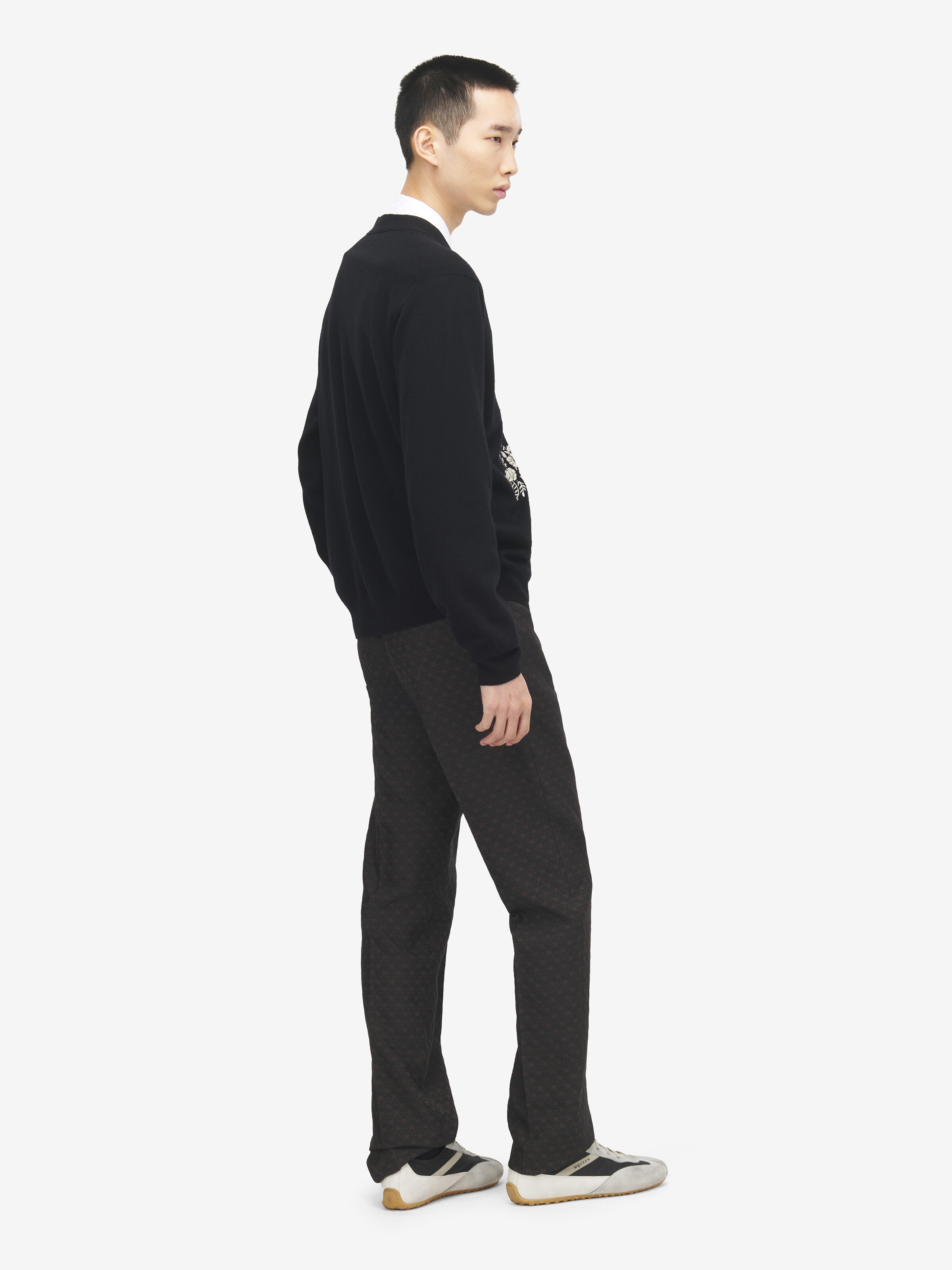 花卉刺绣开衫 in 100% 羊毛 | Alexander McQueen - image 4