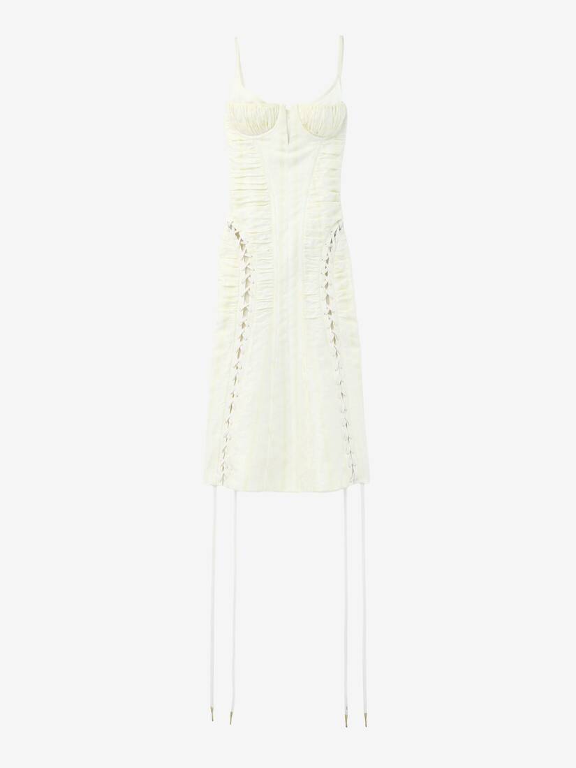 Floral Jacquard Corset Dress | Alexander McQueen - image 1