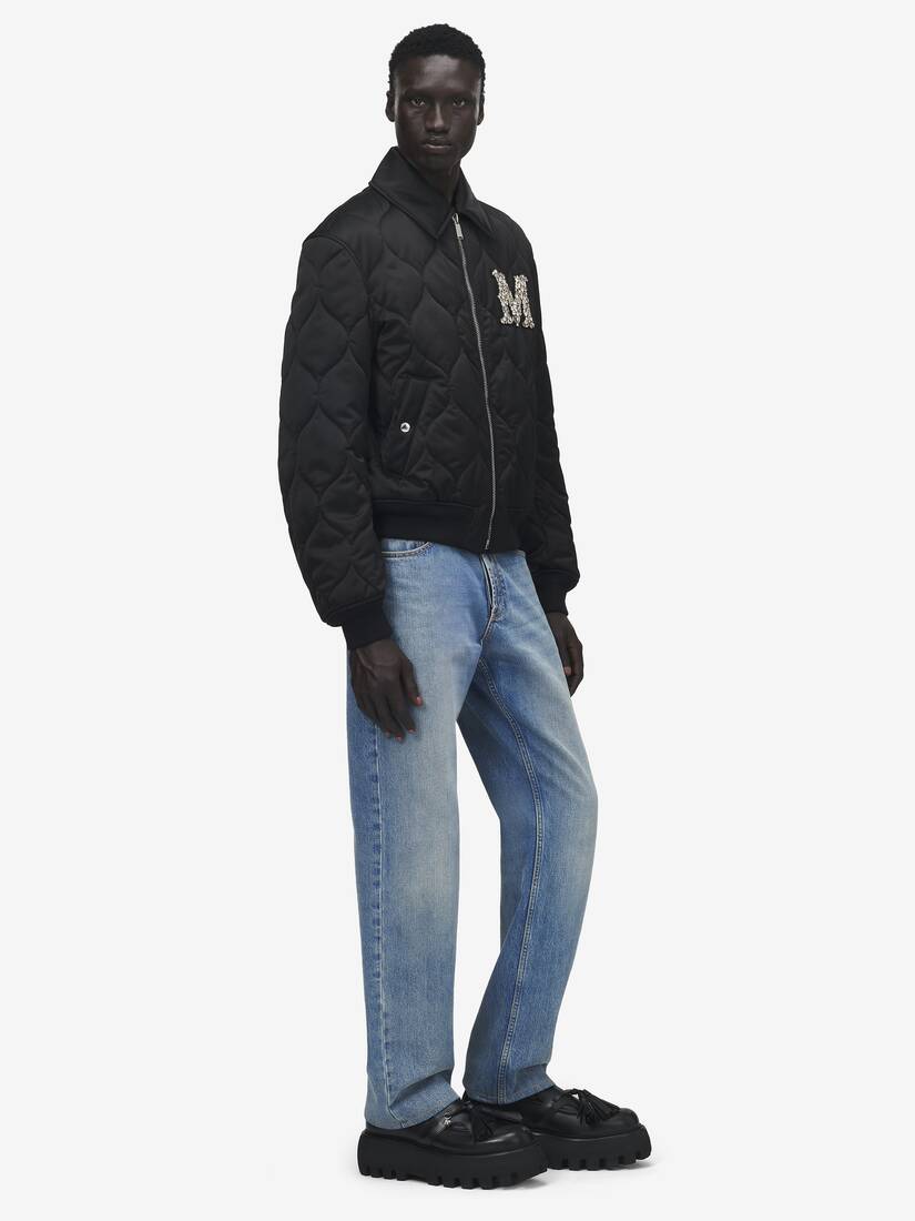 Giacca trapuntata con logo in cristallo | Alexander McQueen - image 3