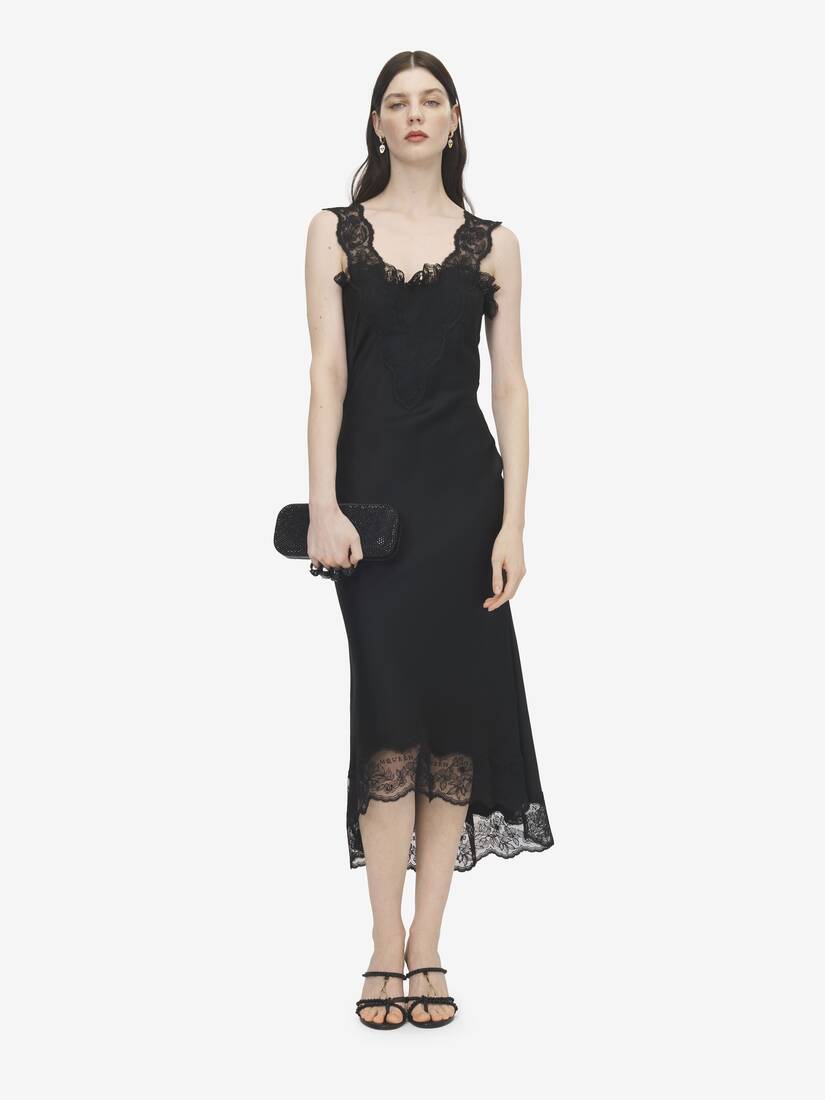 Midikleid mit Spitzeneinsatz | Alexander McQueen - image 2