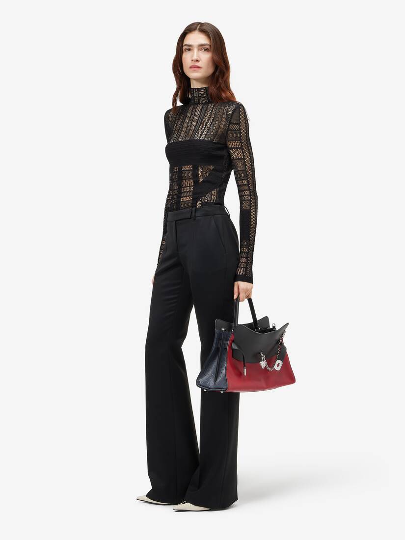 Viscose Knit Lace Top | Alexander McQueen - image 3