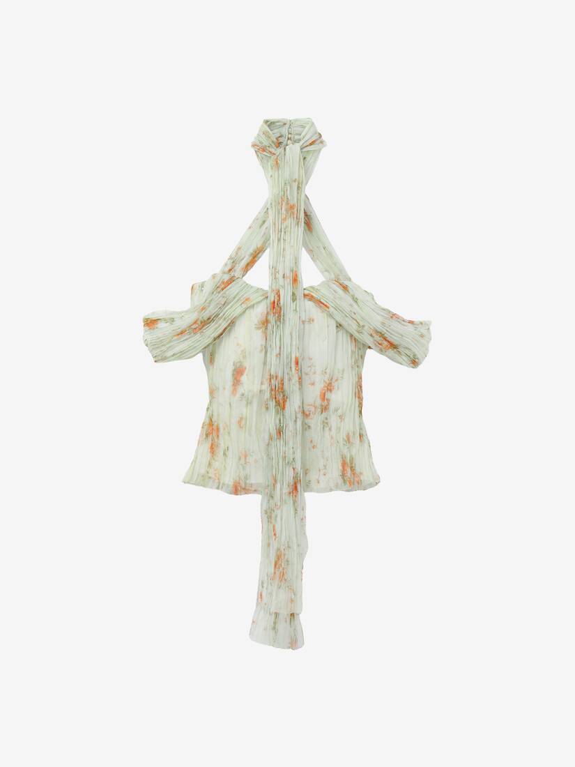 Floral Pleated Top | Alexander McQueen - image 1