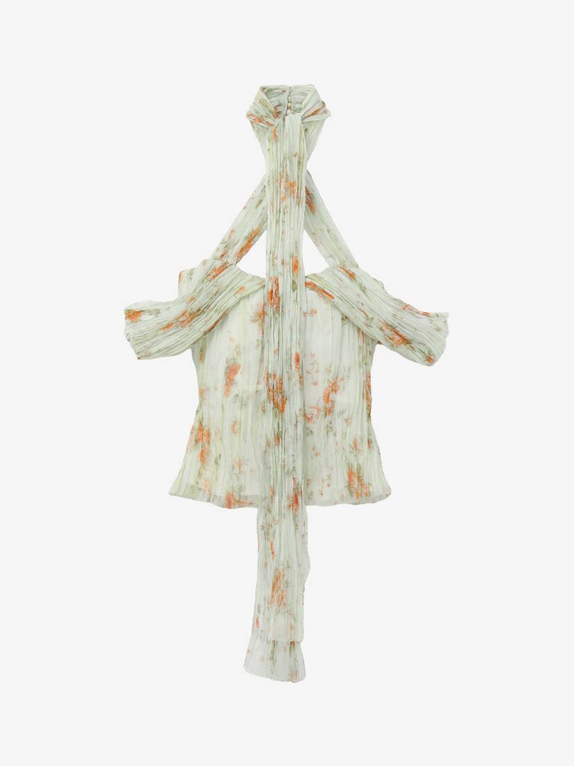 Floral Pleated Top | Alexander McQueen - image 1