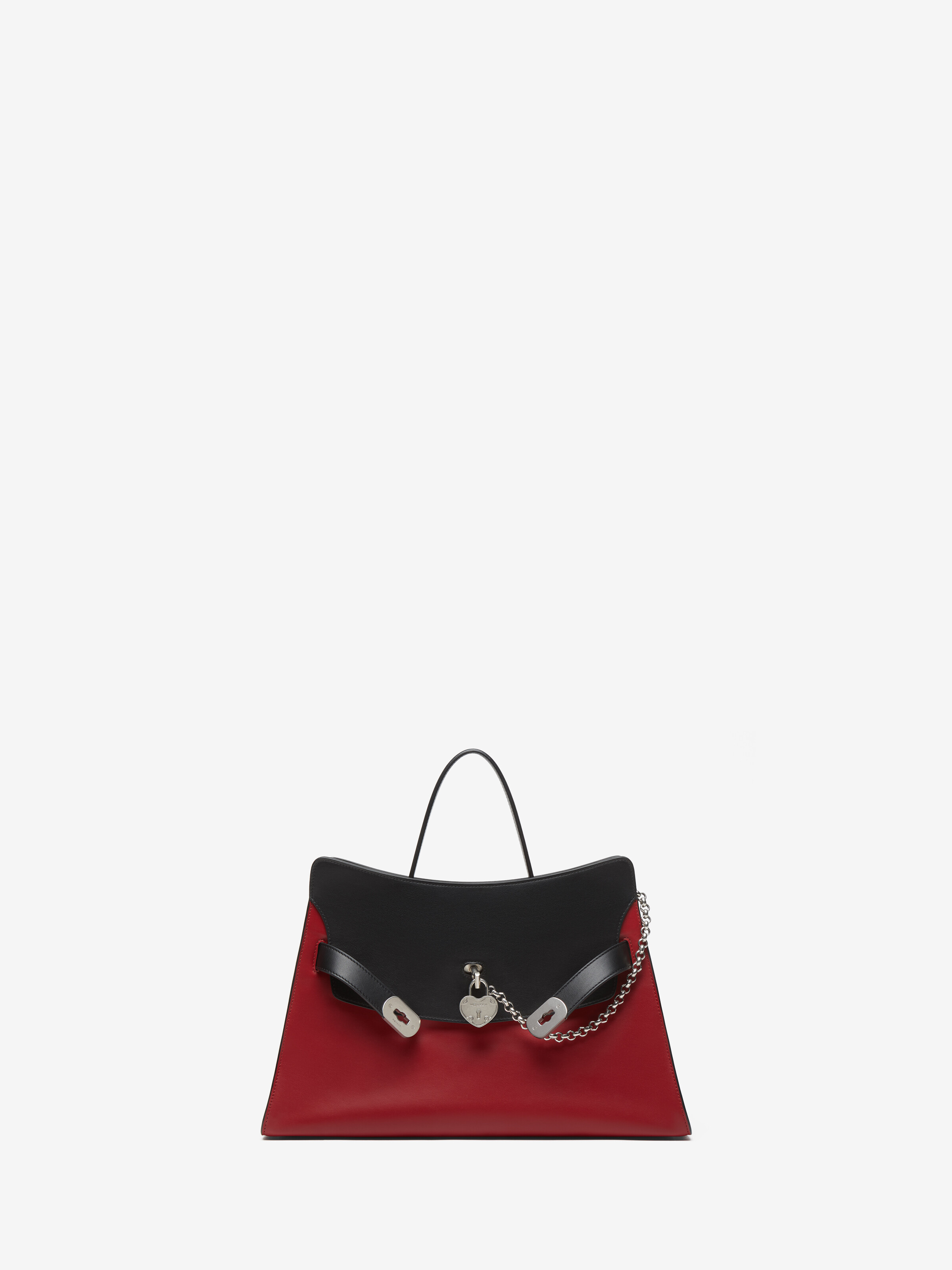 Women's Locke Bag in Red/Black in Calf Leather | Alexander McQueen - image 1