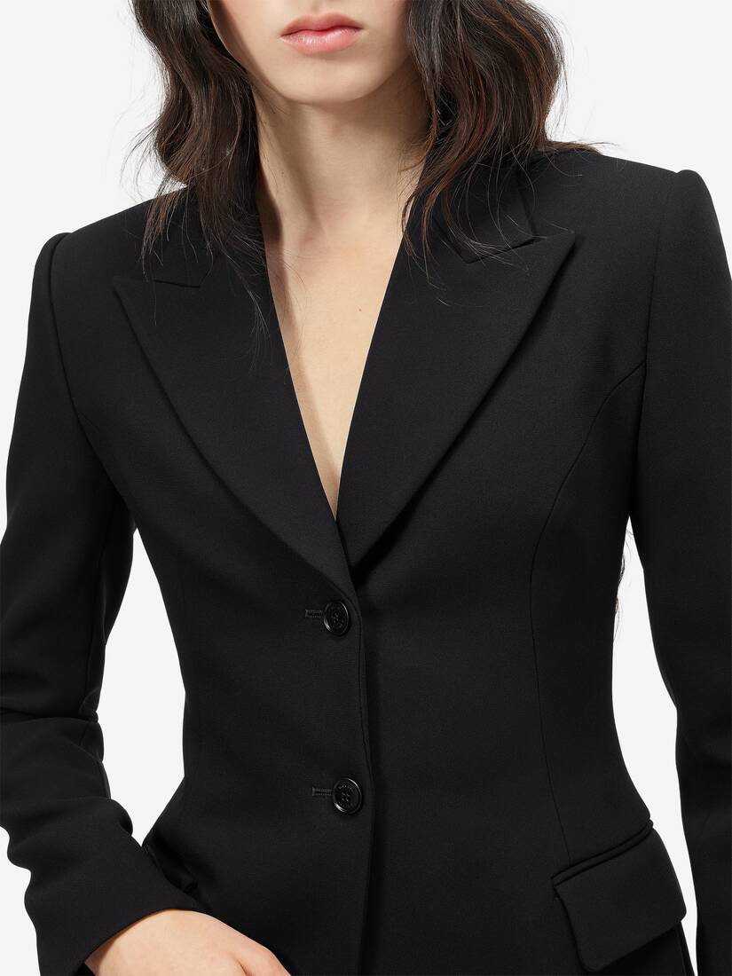 Bonded crepe Single-breasted Jacket | Alexander McQueen - image 5