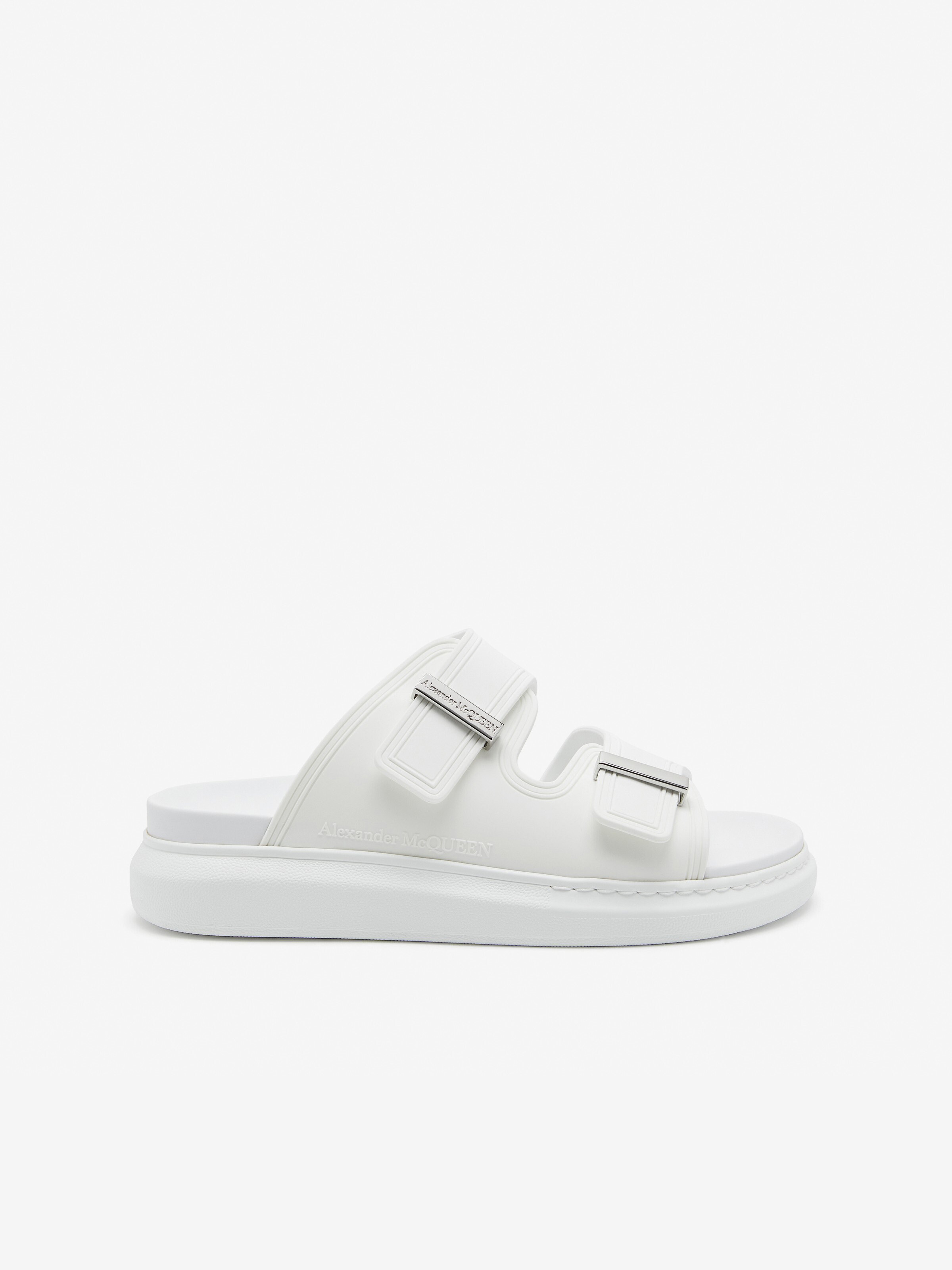 Men's Oversized Hybrid Slide in Ivory in Rubber | Alexander McQueen - image 1