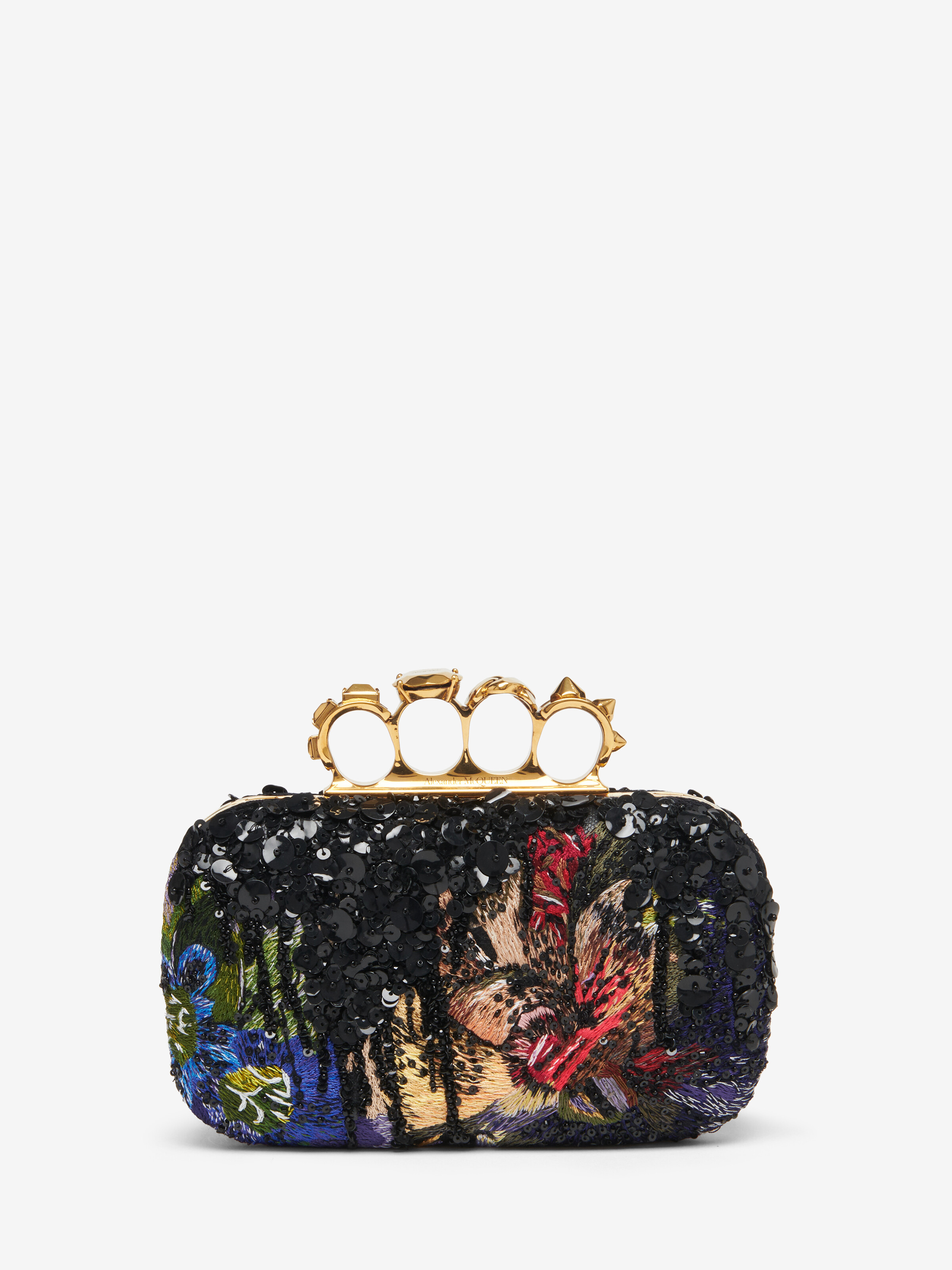 Women's Knuckle Clutch in Multicolour in Lamb Leather | Alexander McQueen - image 1