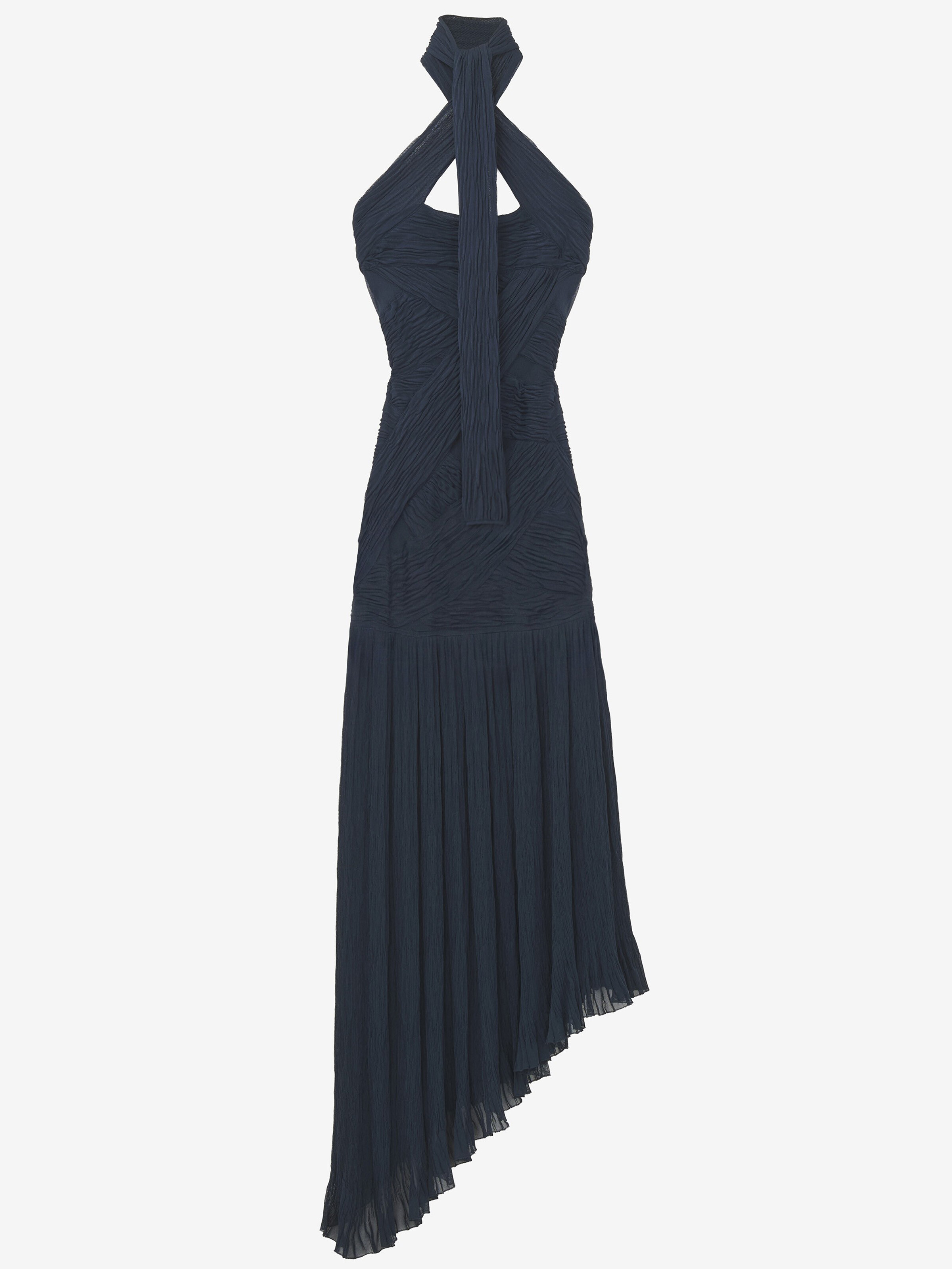 Robe froncée asymétrique