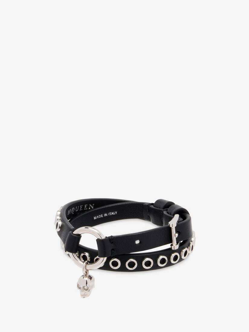 Skull Ring Double Wrap Bracelet