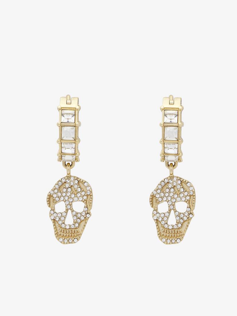 密镶Skull圈形耳环 | Alexander McQueen - image 1