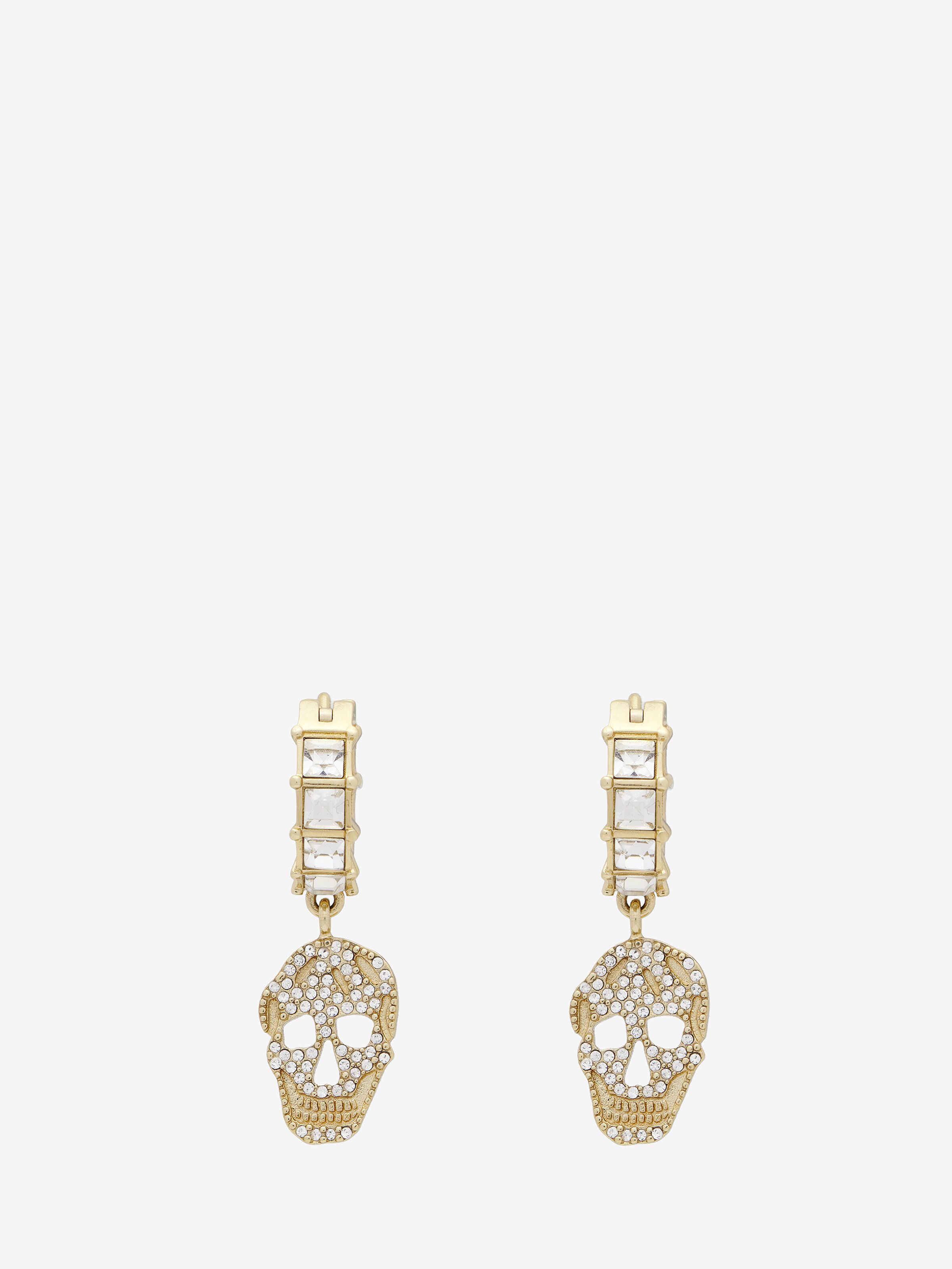 Alexander McQueen gold skull earrings
