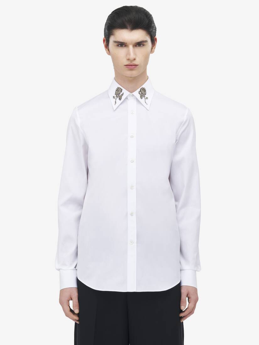 Sailor Tattoo Rose Embroidery Shirt | Alexander McQueen - image 6