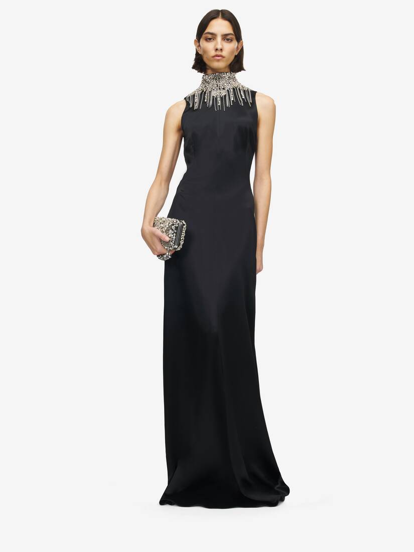 Chain Mail Embroidery Evening Dress