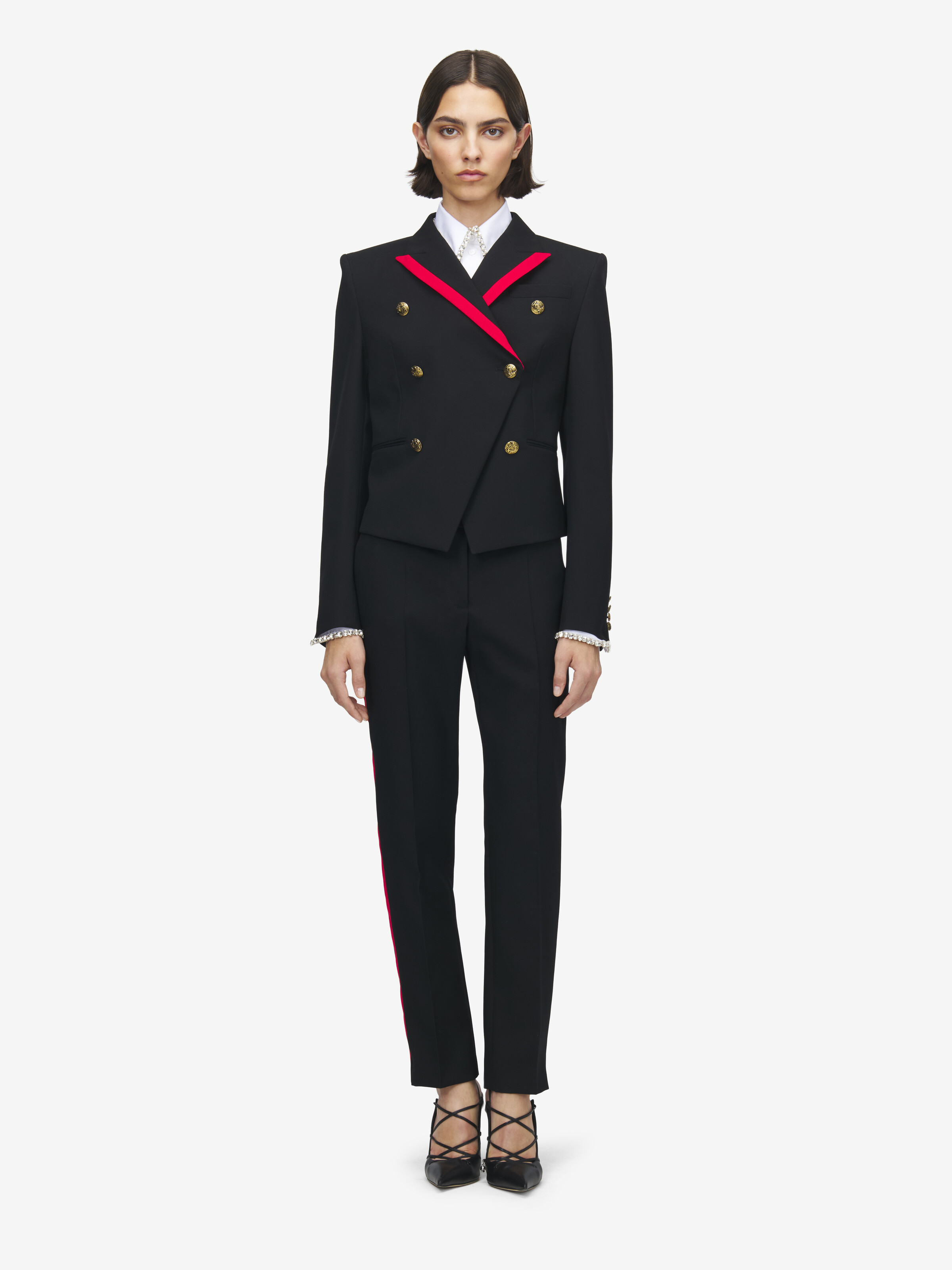 Veste uniforme à double boutonnage pour Femme en Noir in 100% Laine | Alexander McQueen - image 3