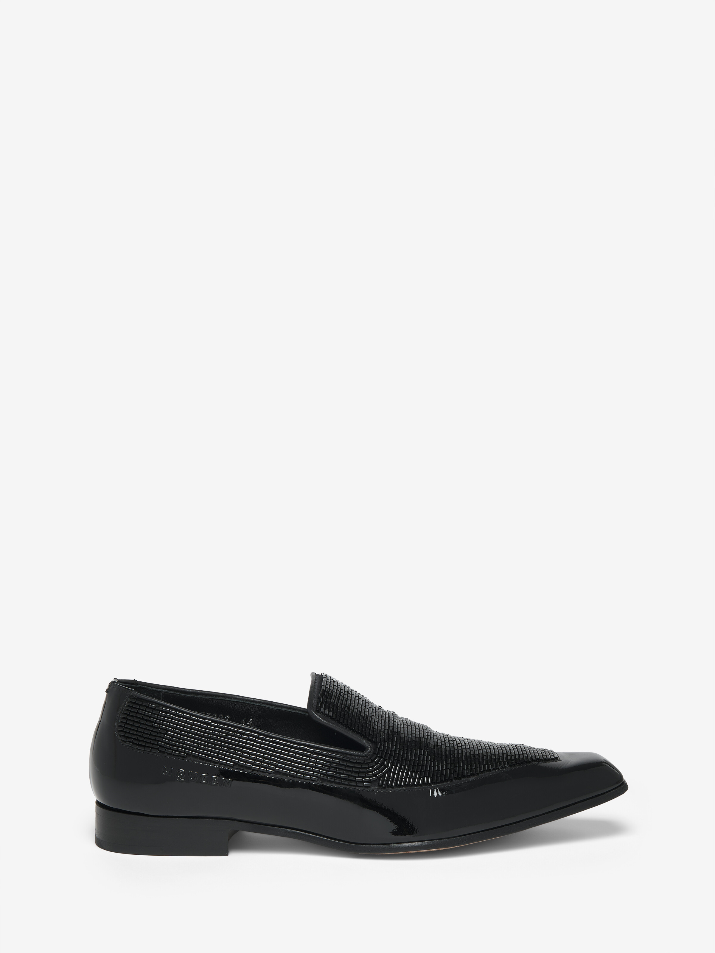 Men's Artie Loafer in Black in 72% Viscose, 28% Silk | Alexander McQueen - image 1