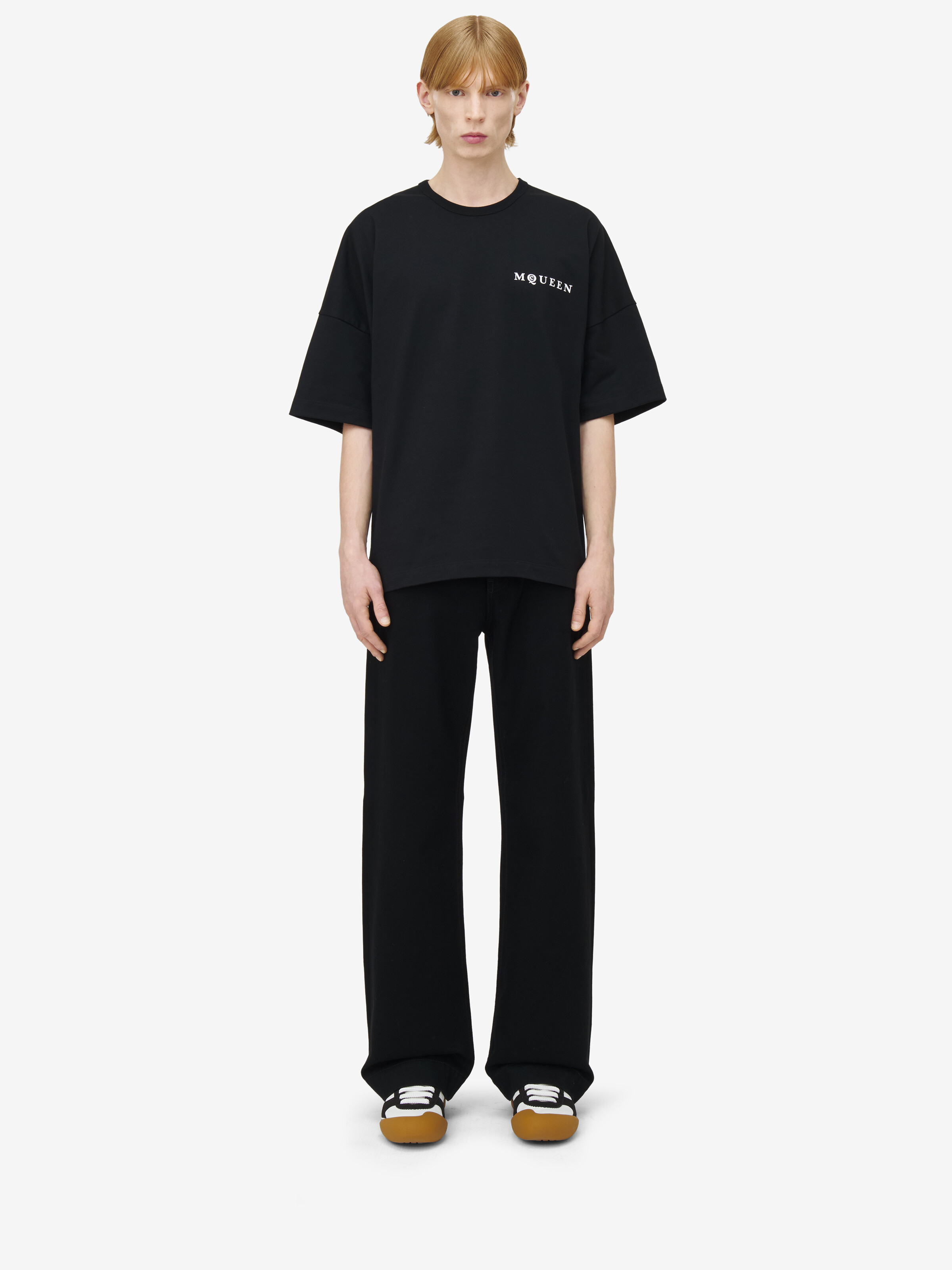Men's Oversized McQueen T-Shirt in Black in Fabric: 100% Cotton, Trimming: 100% Cotton | Alexander McQueen - image 2