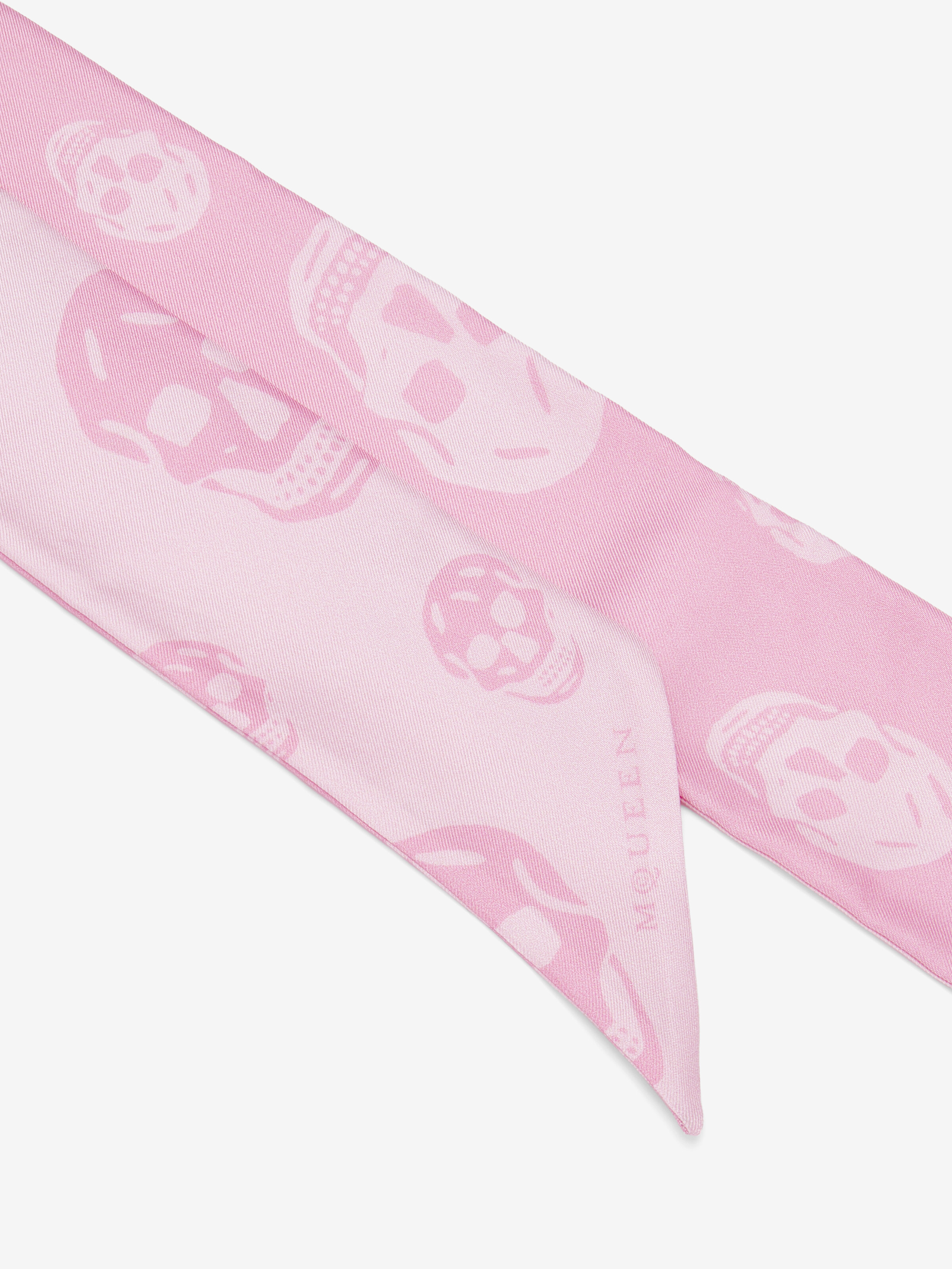 Women's Ribbon Skull Scarf in Pink in Fabric: 100% Silk | Alexander McQueen - image 2