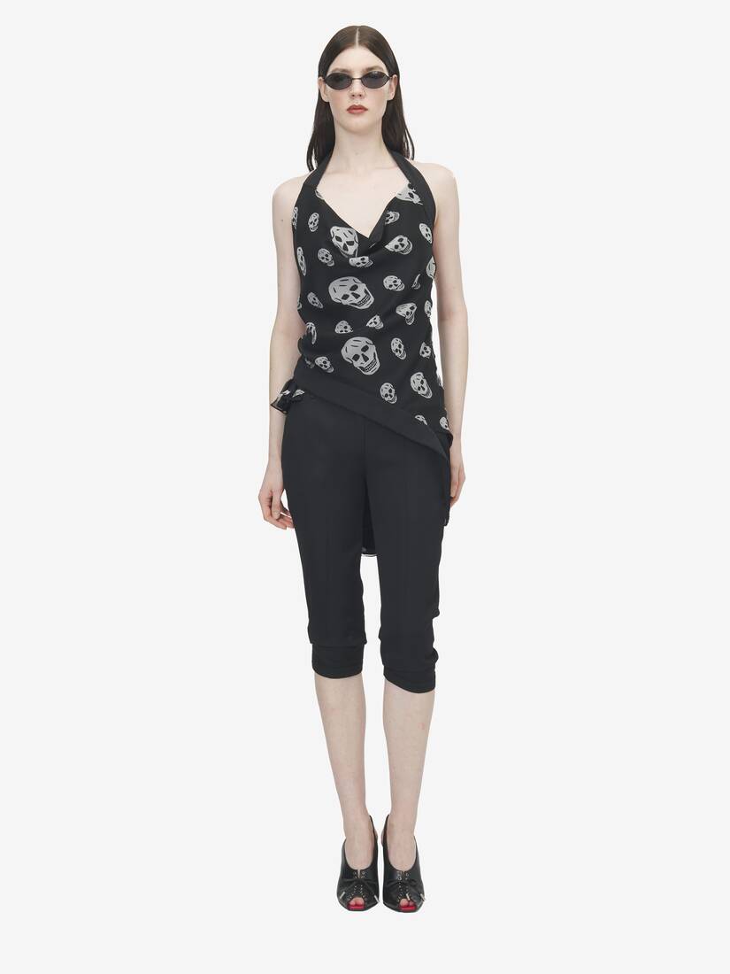 Skull Print Asymmetric Top | Alexander McQueen - image 2