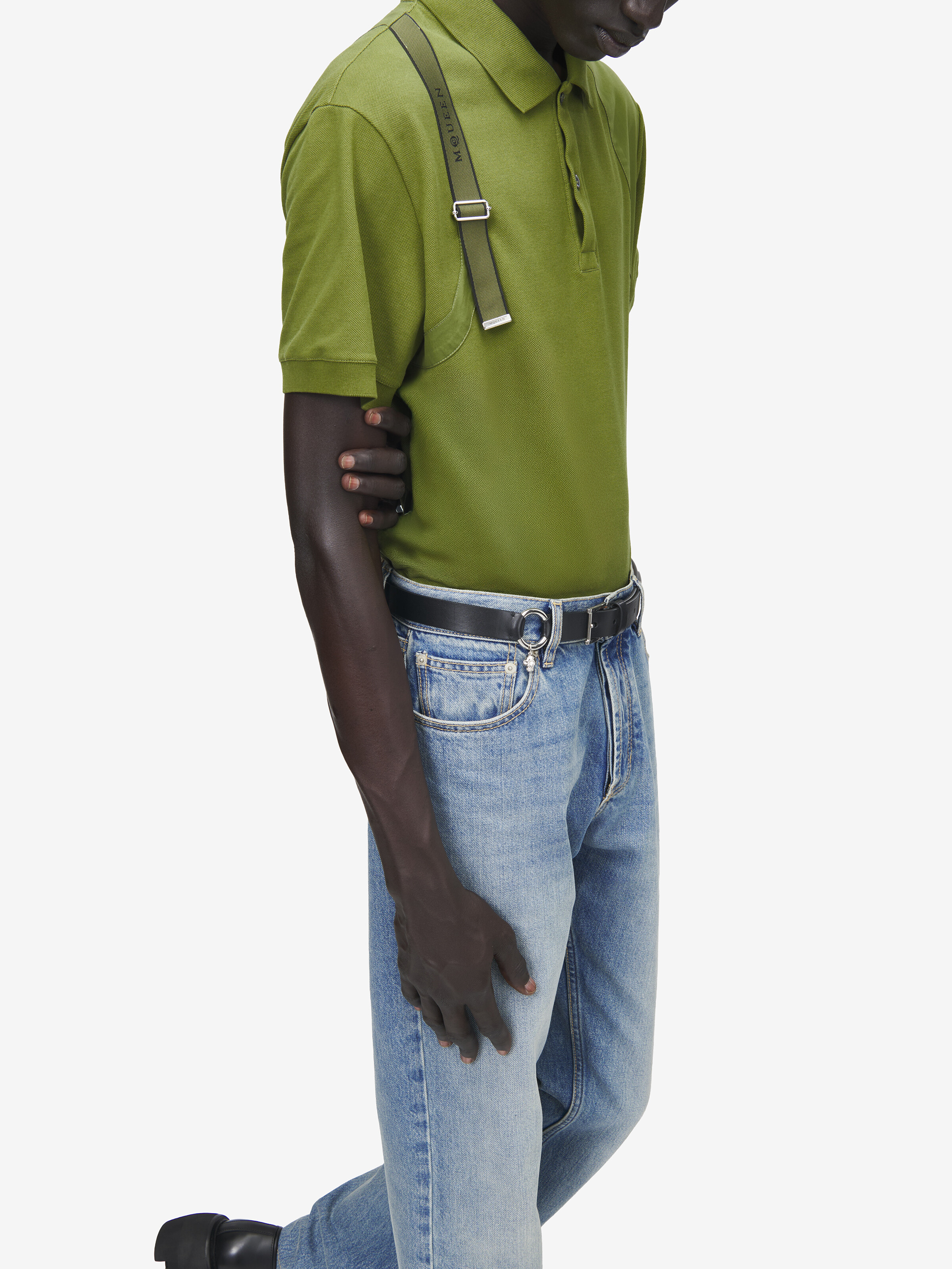 Men's Skull Ring Belt in Black in Calf Leather | Alexander McQueen - image 2