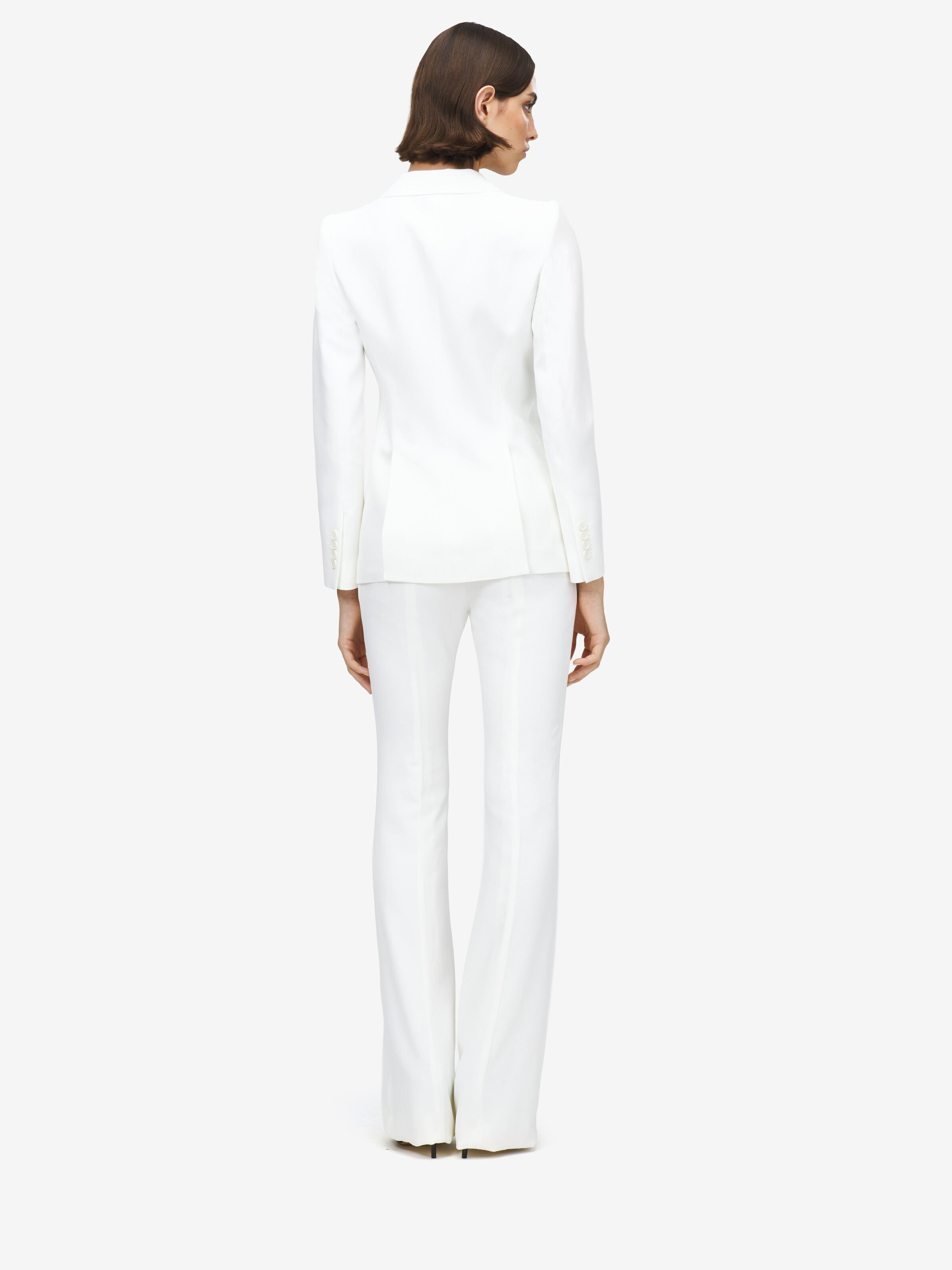 ピークショルダー　リーフクレープジャケット in レーヨン 52% / アセテート 48% | Alexander McQueen - image 4