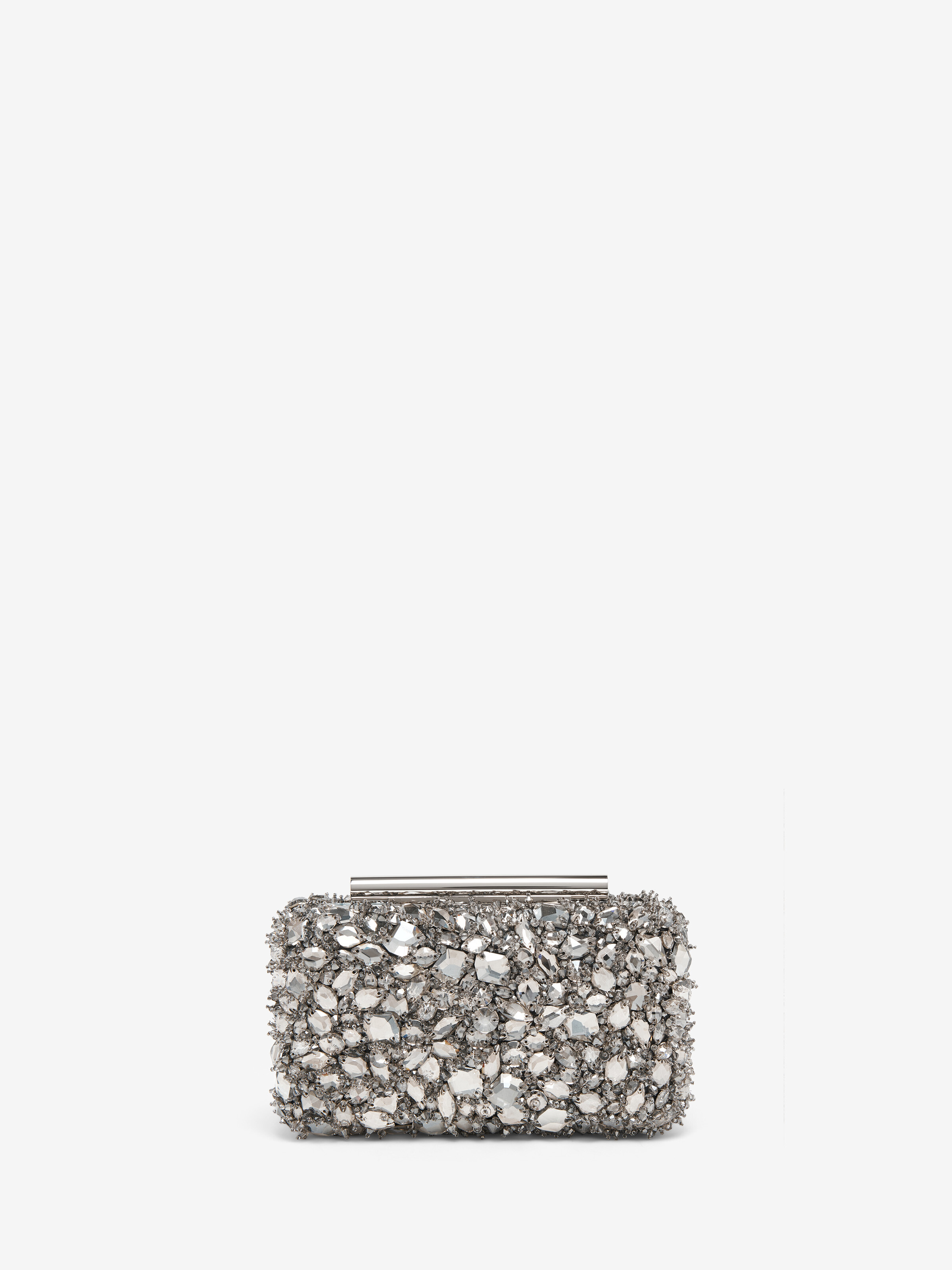 Crystal Embroidery T-Bar Box Clutch