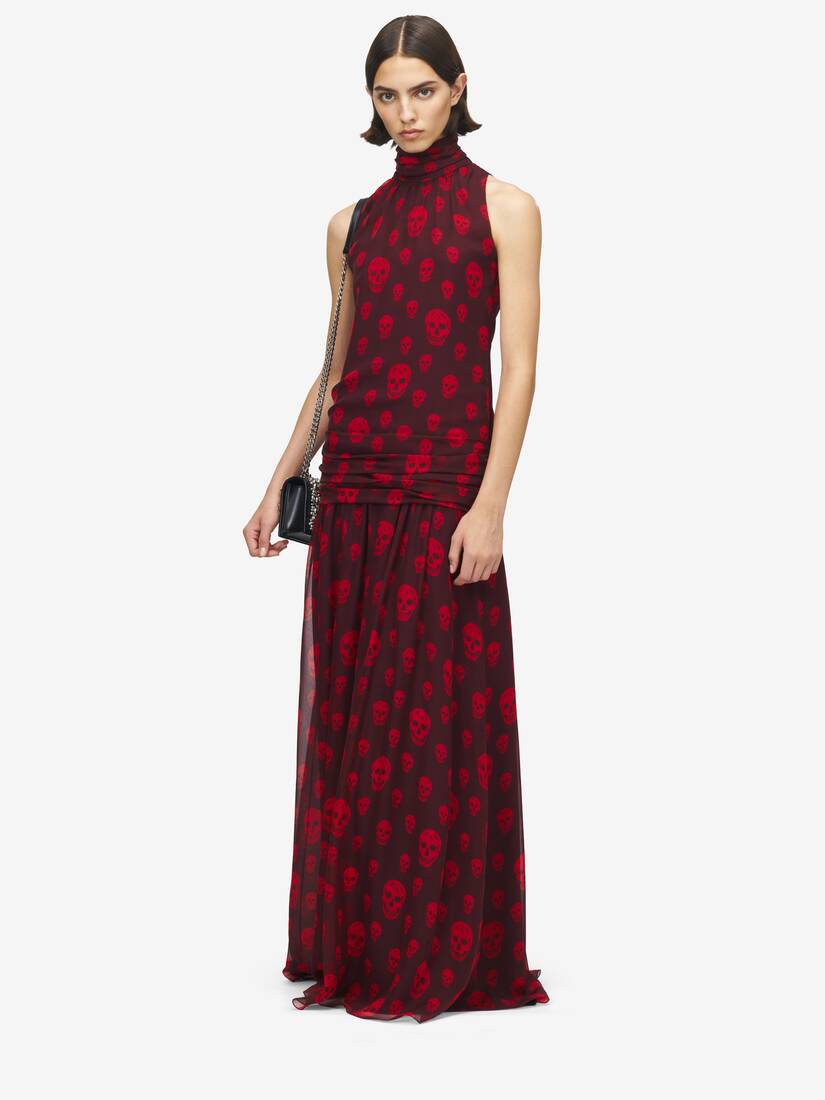 Skull Print Abendkleid | Alexander McQueen - image 2
