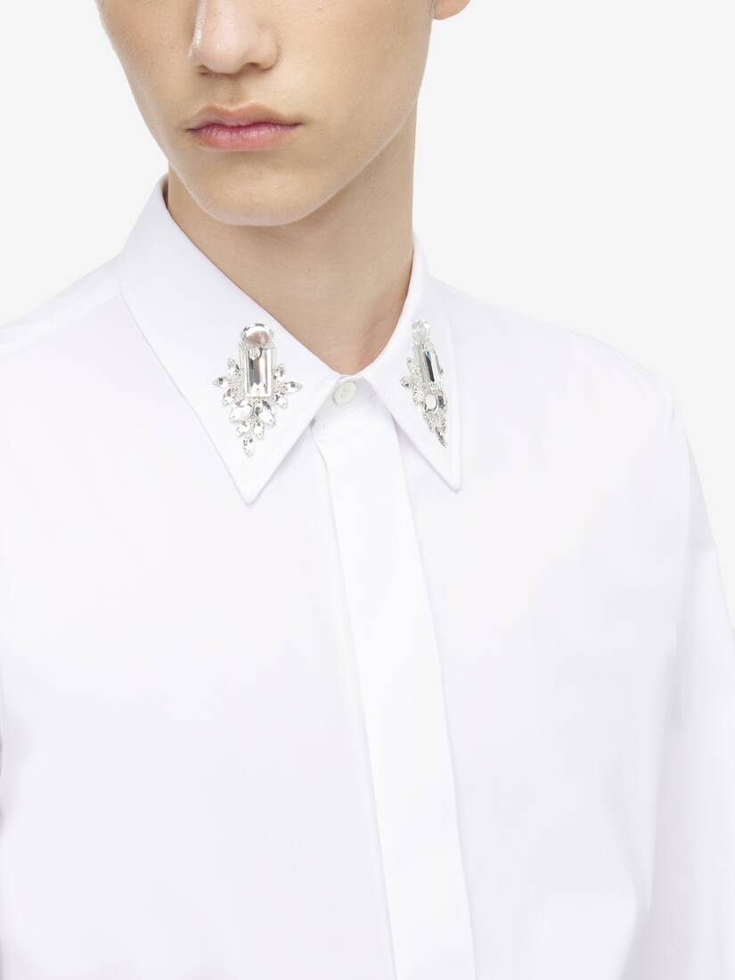 Crystal Mirror Embroidery Shirt
