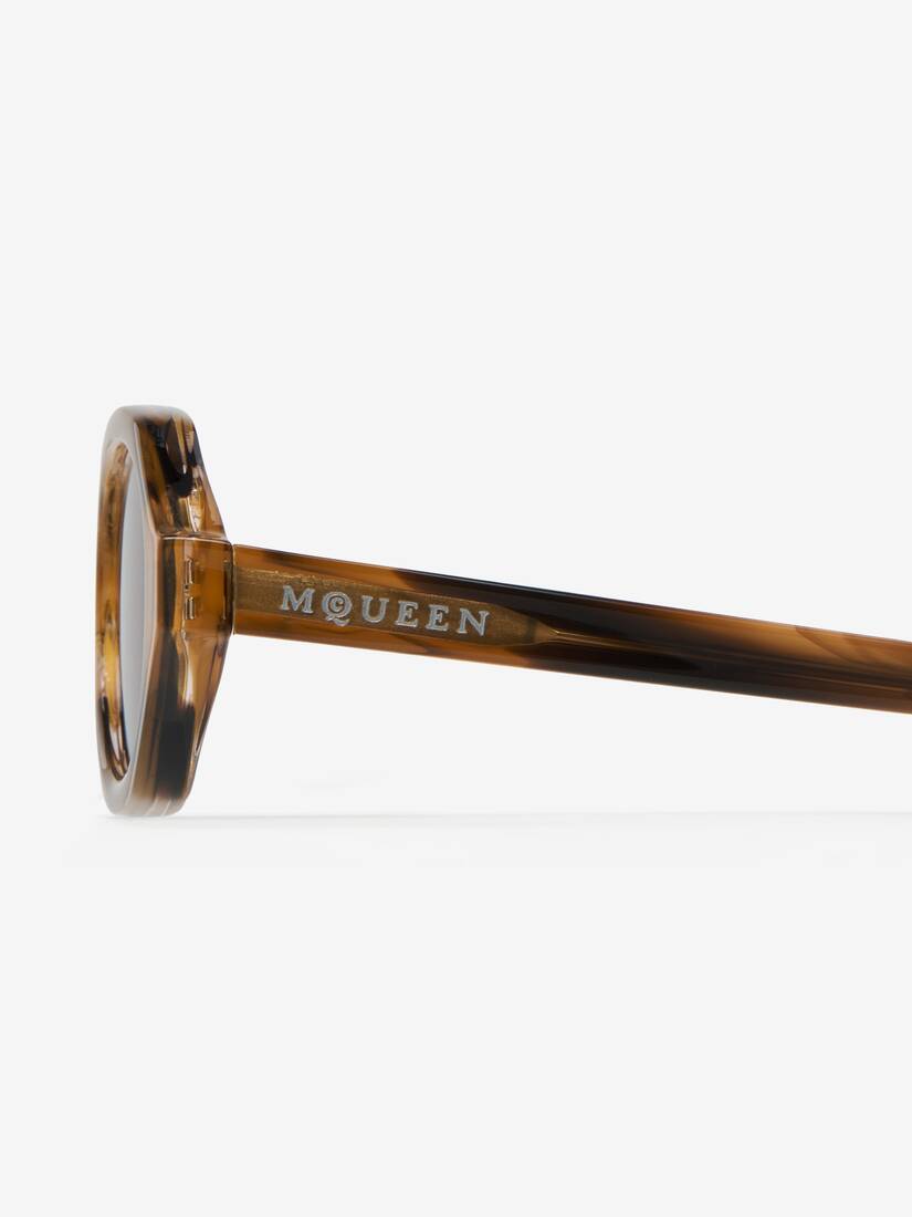 几何椭圆框太阳眼镜 | Alexander McQueen - image 3