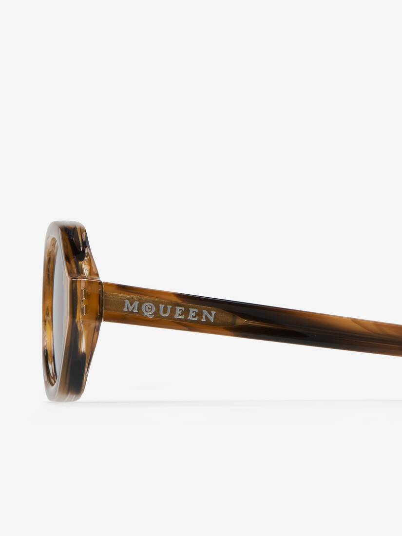 Geometric Oval Sunglasses | Alexander McQueen - image 3