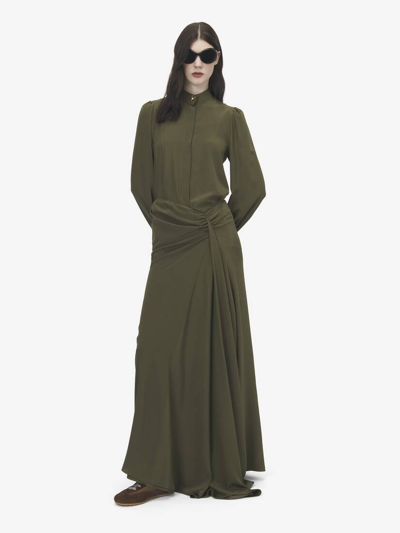 Asymmetric Waist Maxi Skirt | Alexander McQueen - image 2