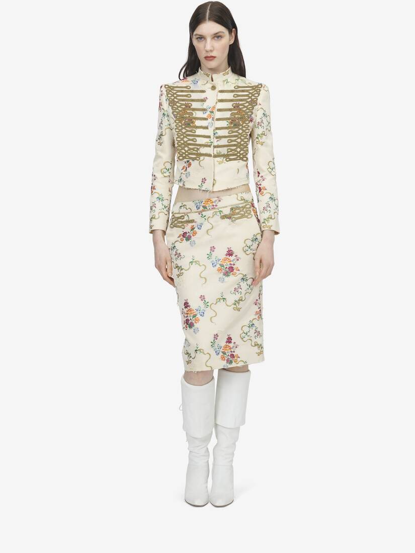 Frogging Embroidery Floral Jacket | Alexander McQueen - image 2