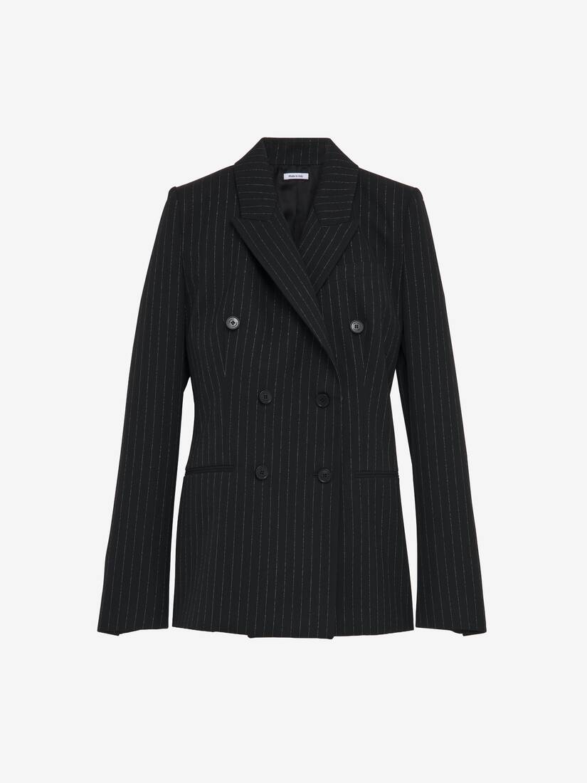 Pinstriped Double-breasted Jacket | Alexander McQueen - image 1
