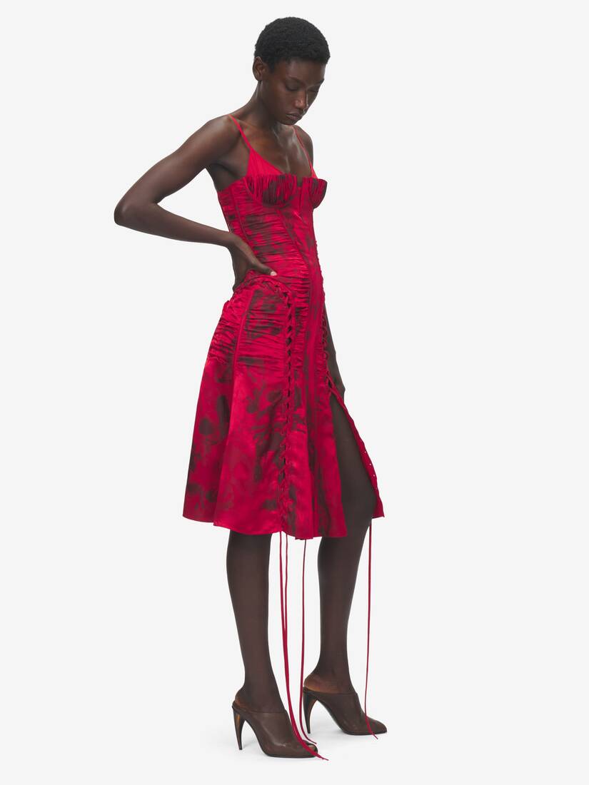 Floral Jacquard Corset Dress | Alexander McQueen - image 3