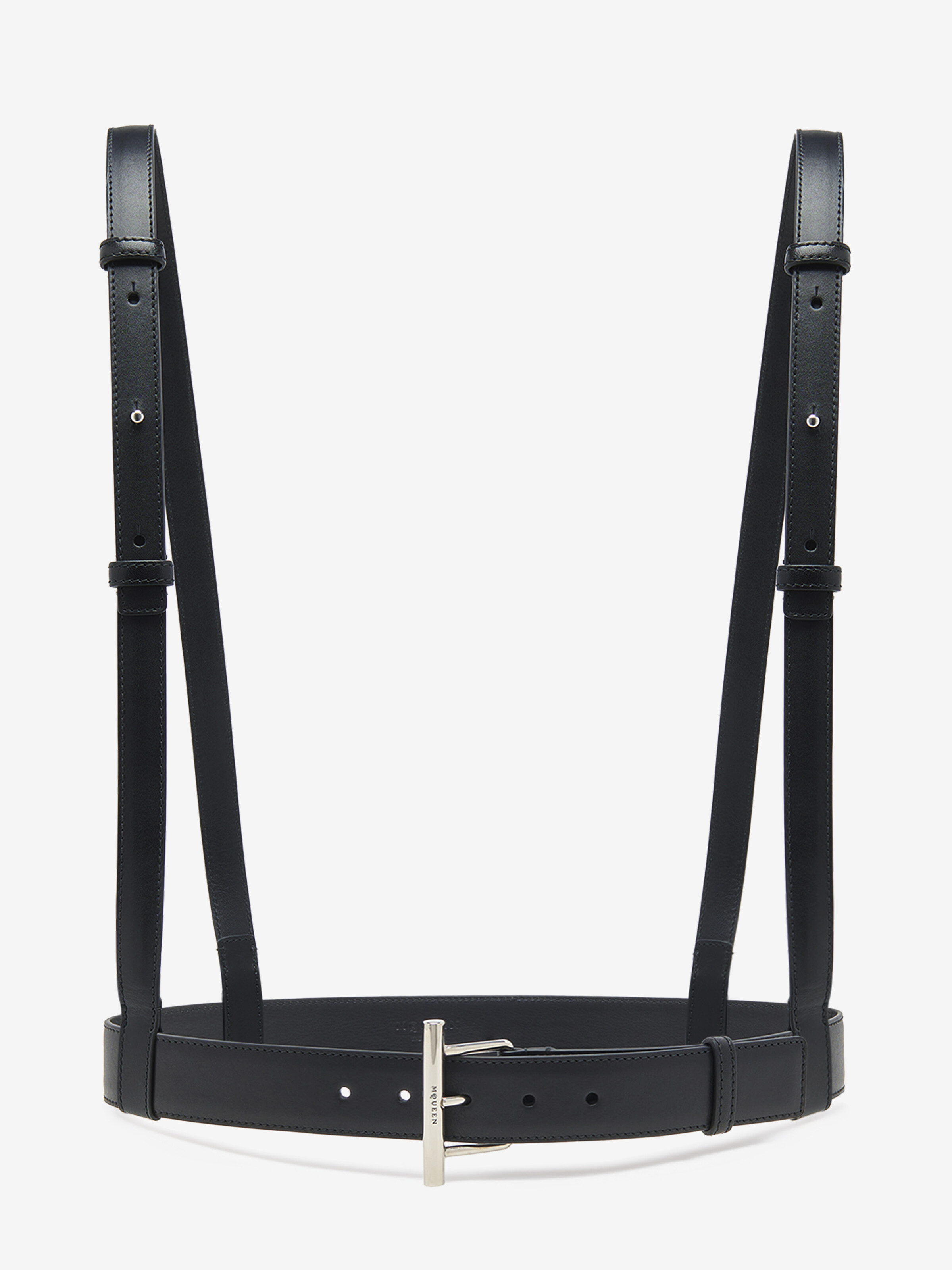 T-Bar Harness Belt für Herren in Schwarz in Kalb Leder | Alexander McQueen - image 1