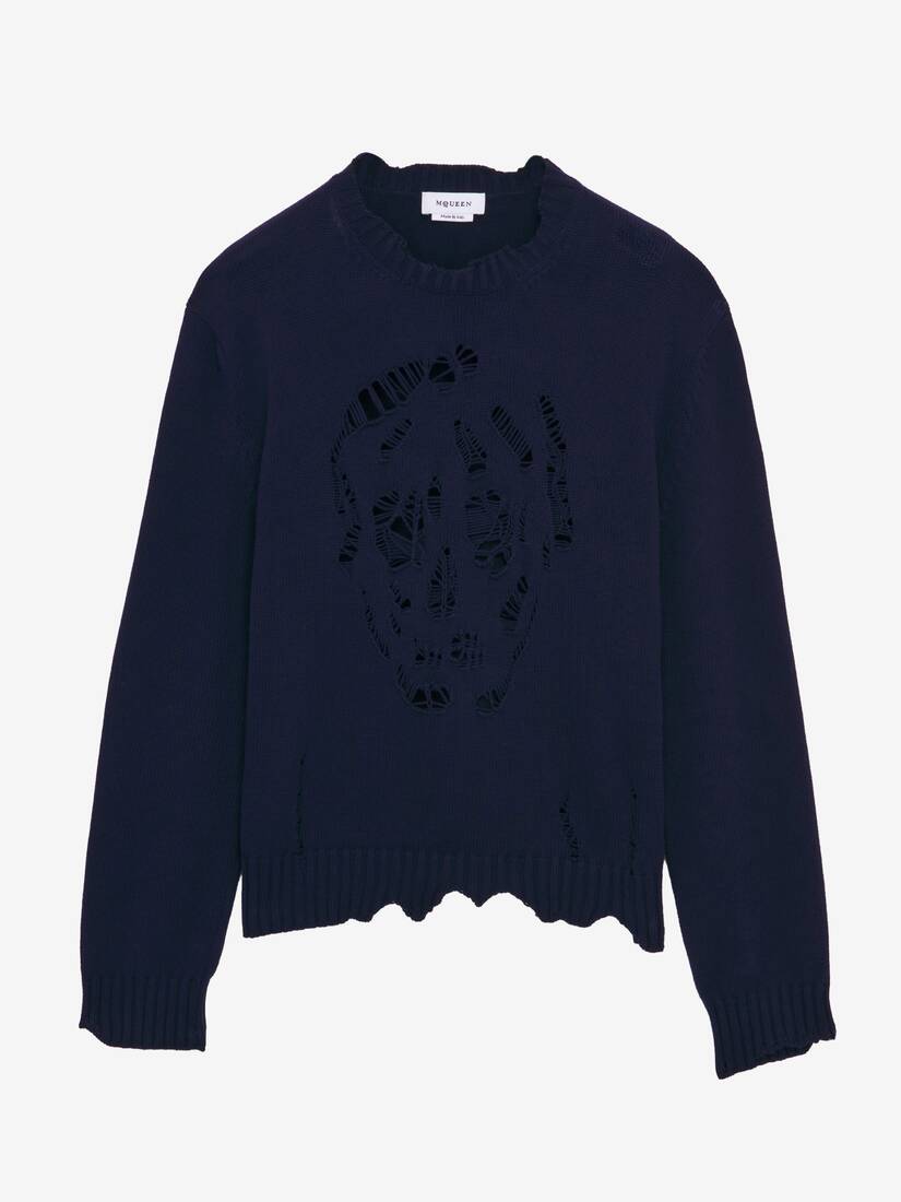 Distressed Skull Jumper | Alexander McQueen - image 1