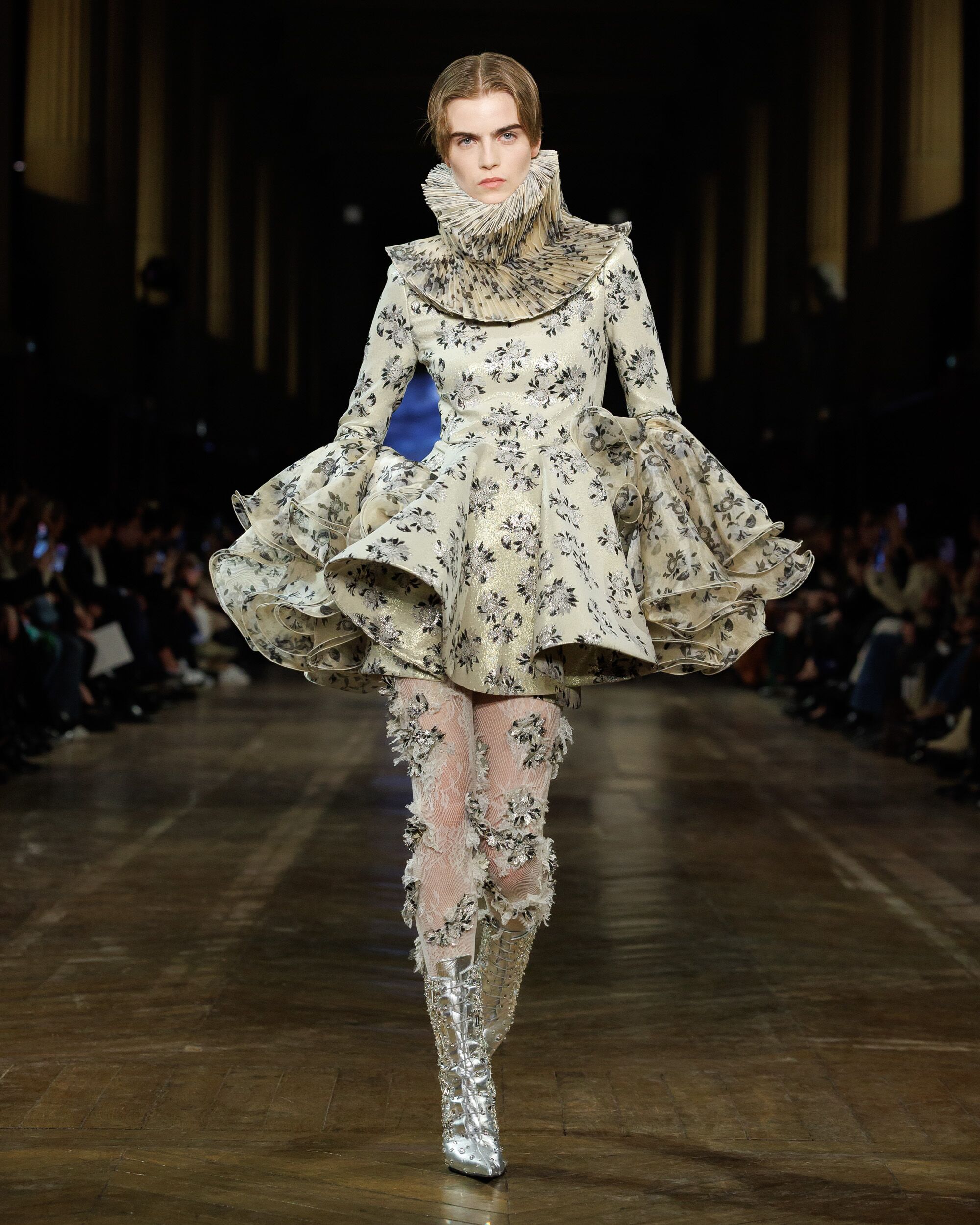 Model on runway at McQueen Autumn Winter 2025 Show