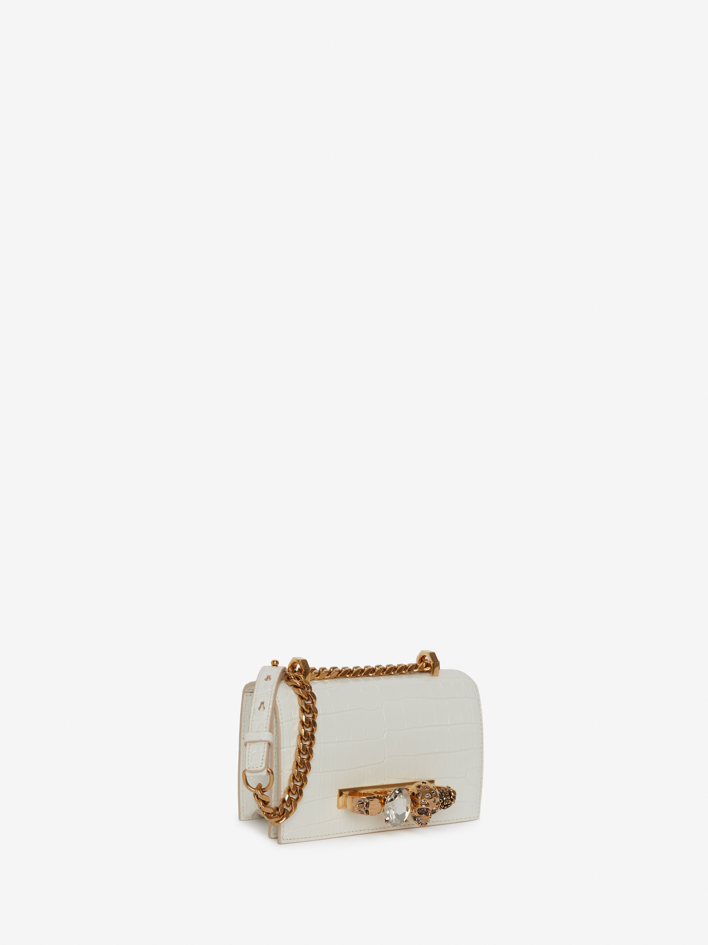 Sac Mini Jewelled Satchel pour Femme en Blanc Ivoire Profond in Cuir de veau | Alexander McQueen - image 2
