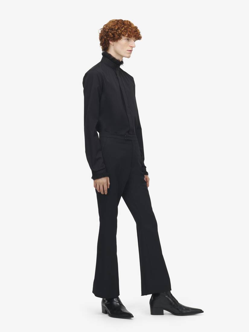 Ruffle Detail Poplin Shirt