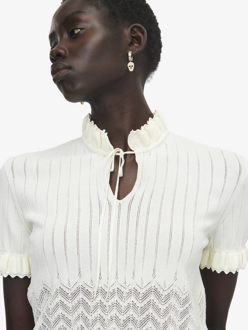 Pointelle Knit Top | Alexander McQueen - image 5
