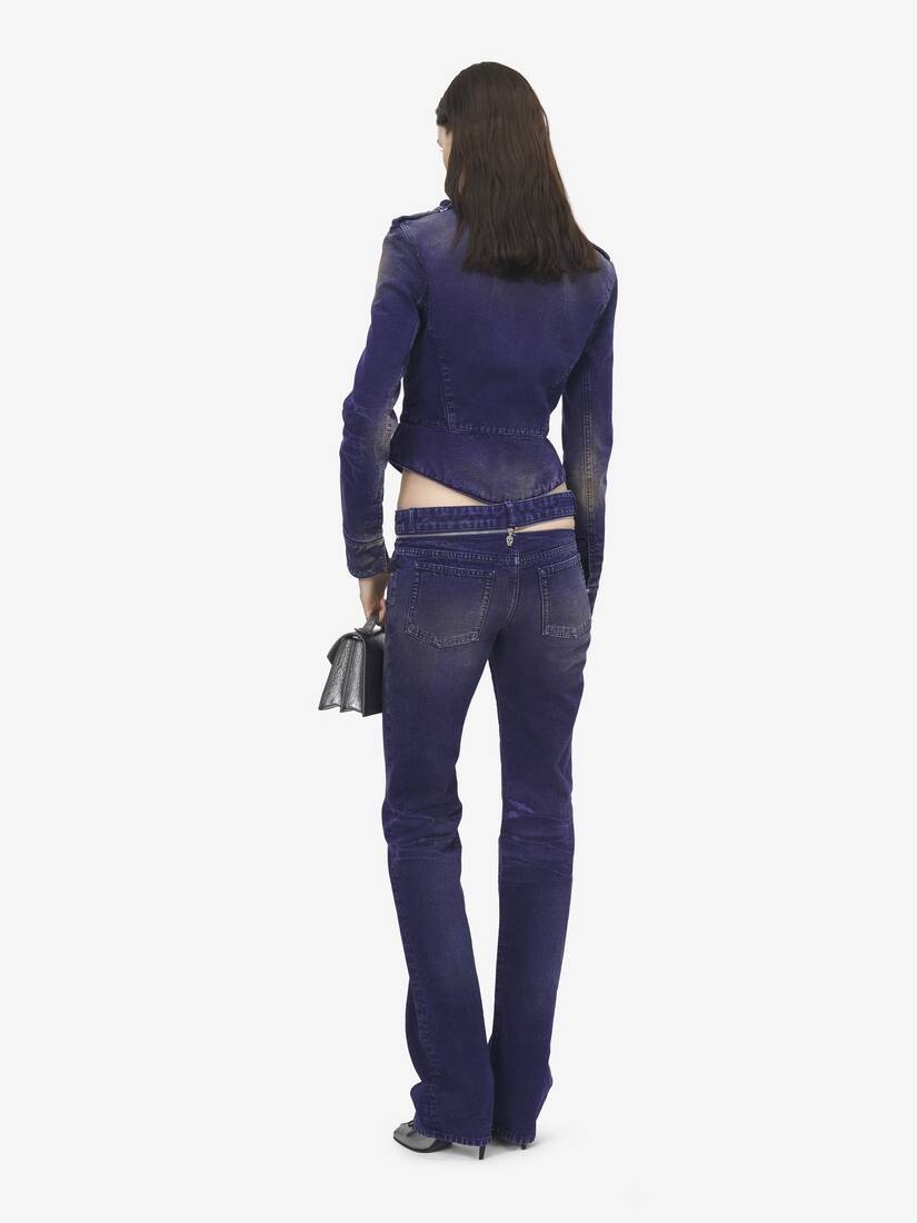 Slashed Zip Bootcut Jeans | Alexander McQueen - image 4