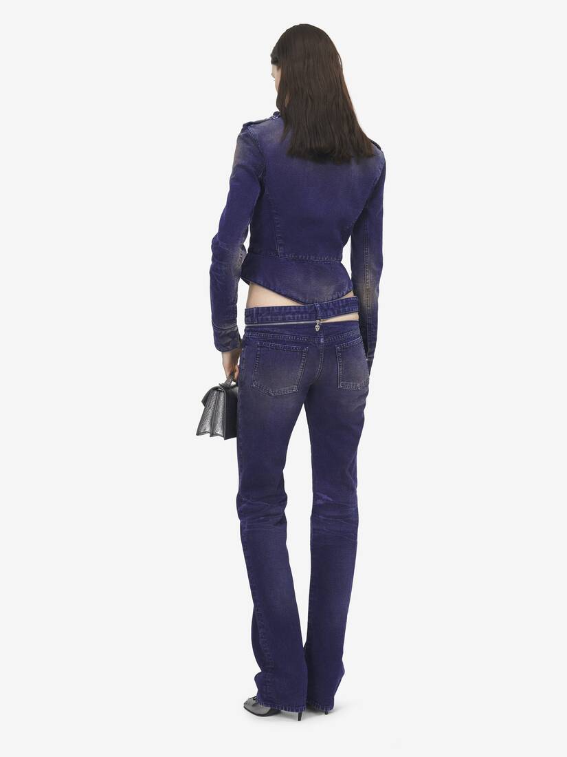 Slashed Zip Bootcut Jeans | Alexander McQueen - image 4