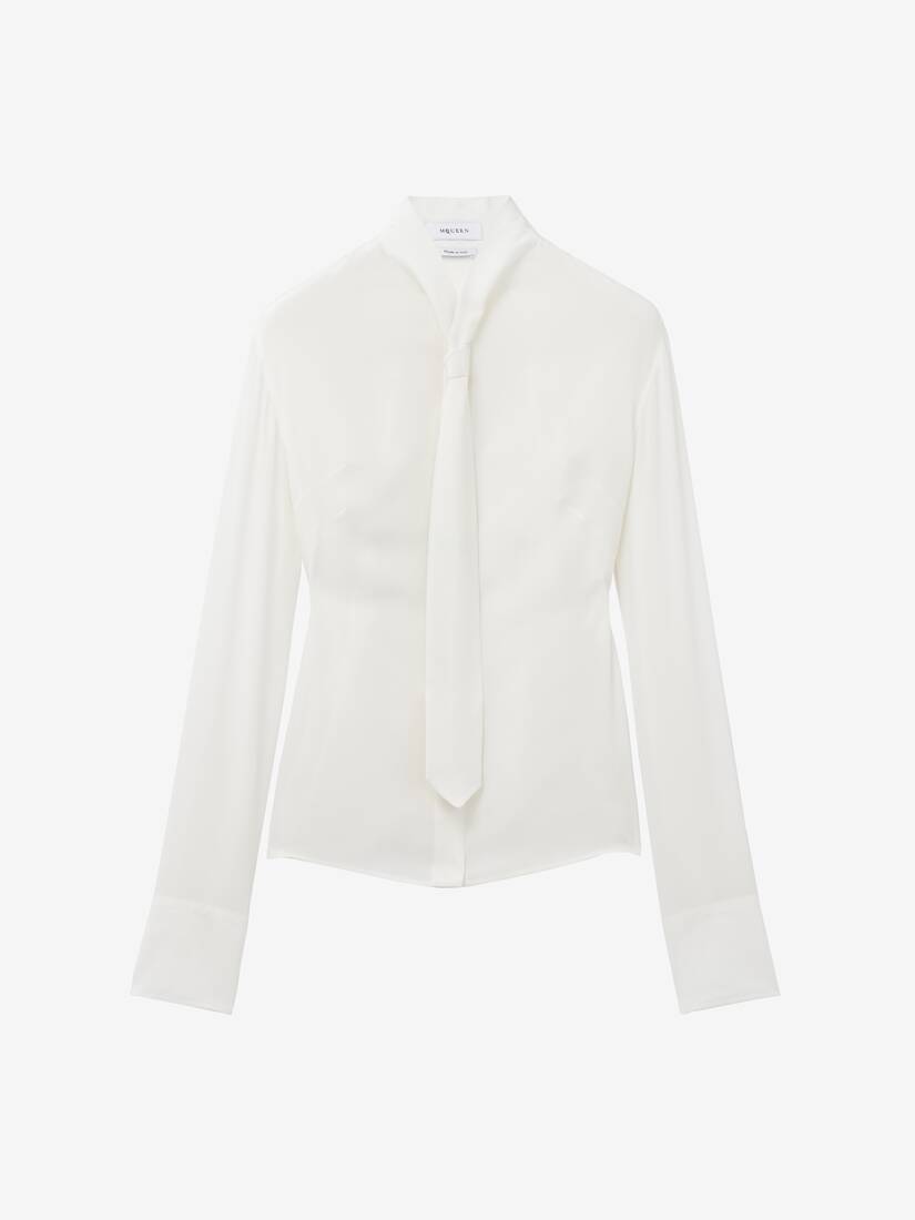 타이 실크 셔츠 | Alexander McQueen - image 1