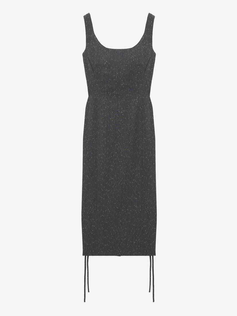 Corset Lace Flecked Pinstripe Pencil Dress | Alexander McQueen - image 1