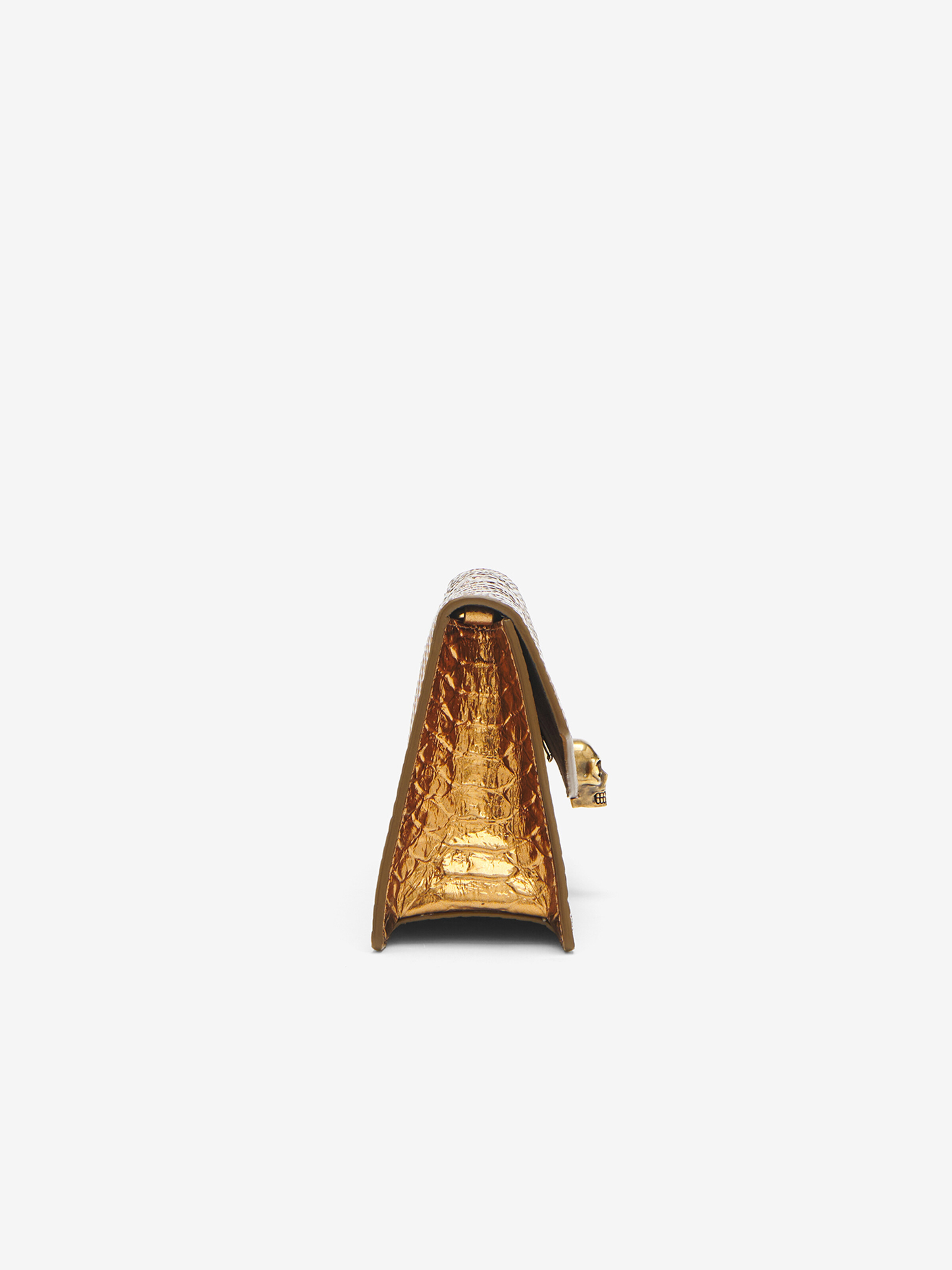 Mini Sac Skull pour Femme en Or in Cuir de veau | Alexander McQueen - image 3