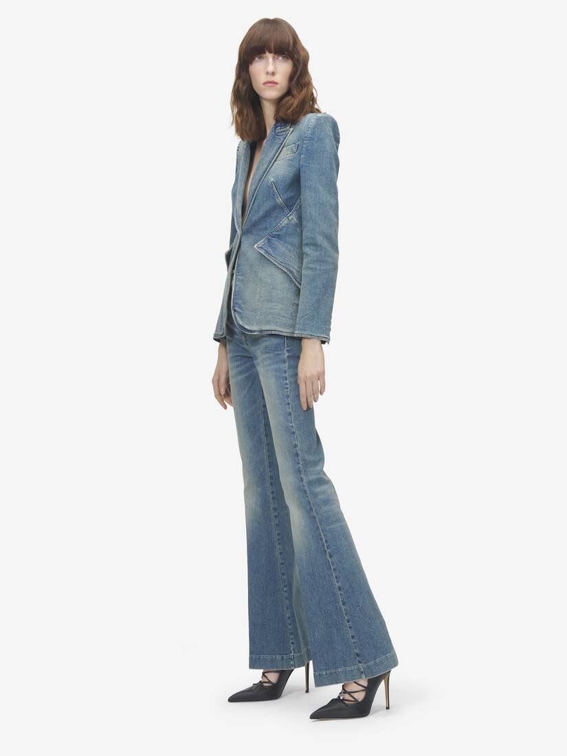 Stretch Denim Jacket | Alexander McQueen - image 3