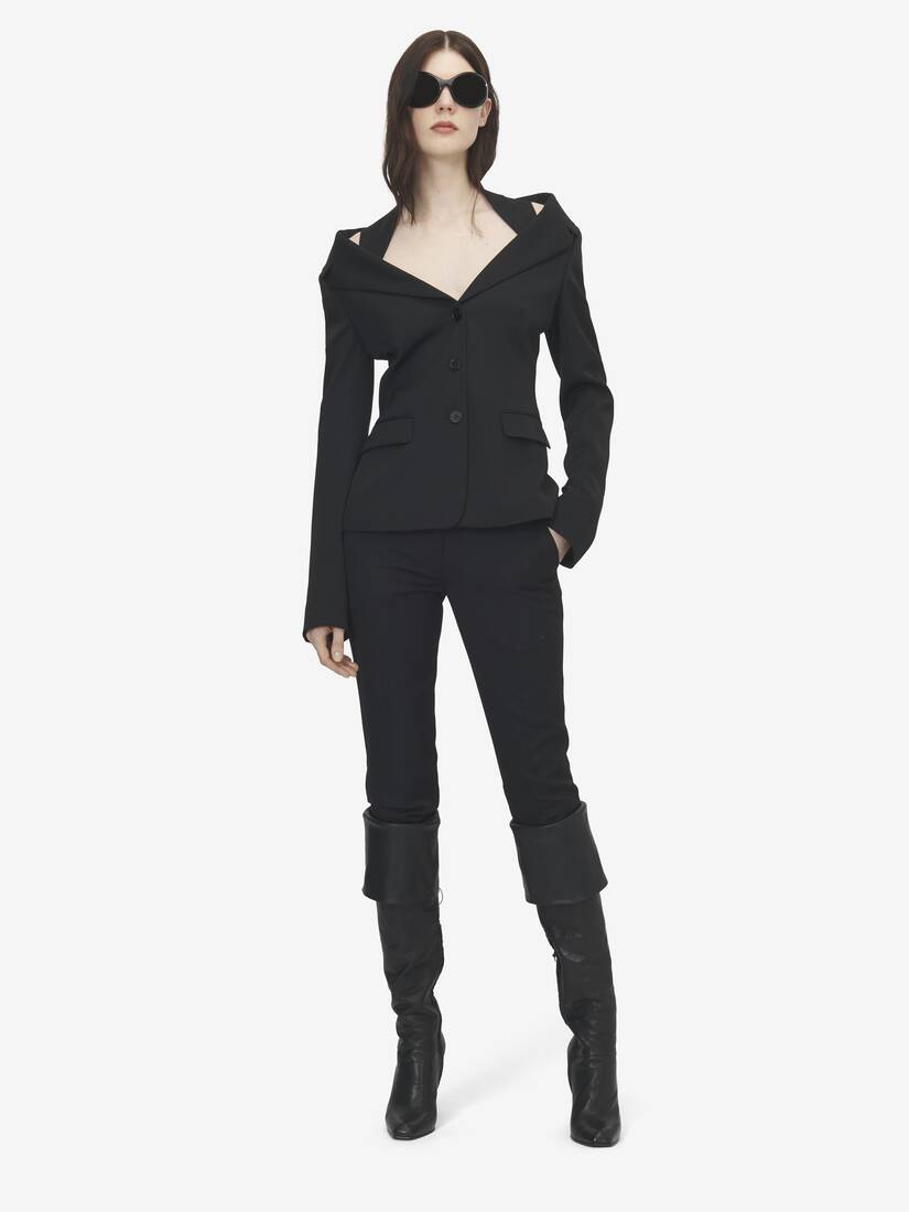 Jackett mit freien Schultern und Gurtbandetails | Alexander McQueen - image 2