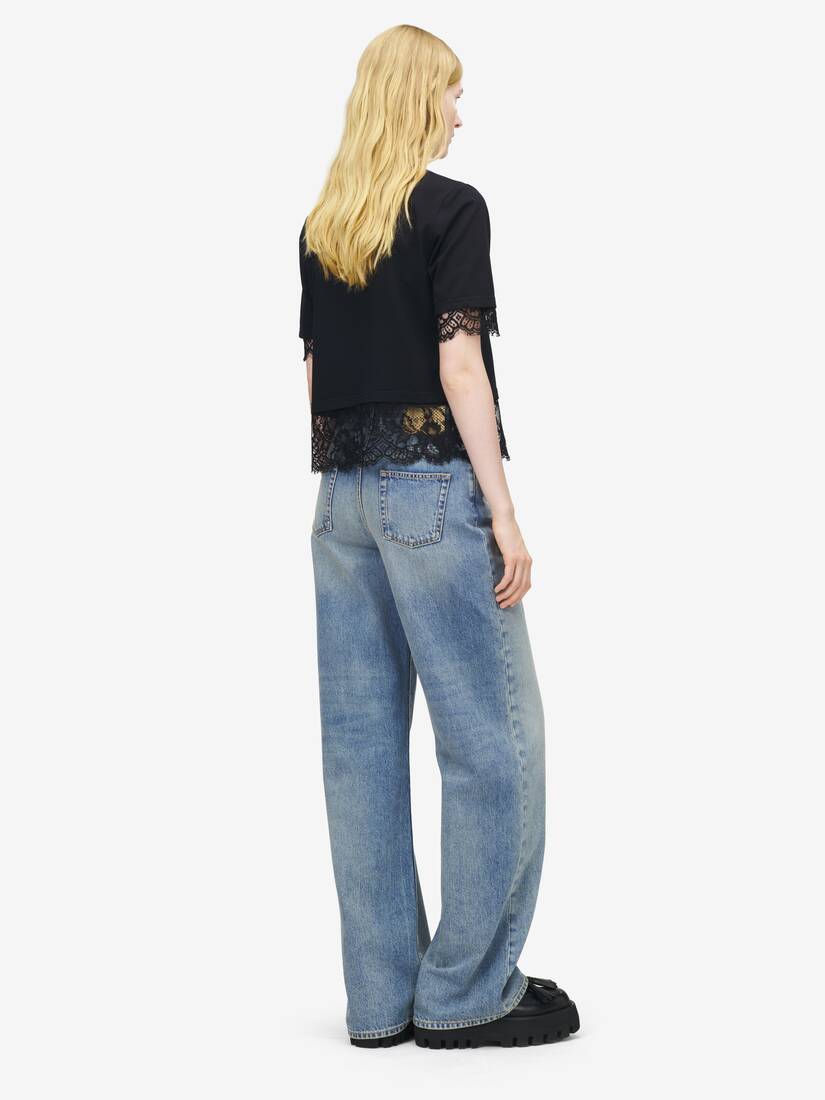 Lace Detail T-shirt | Alexander McQueen - image 4